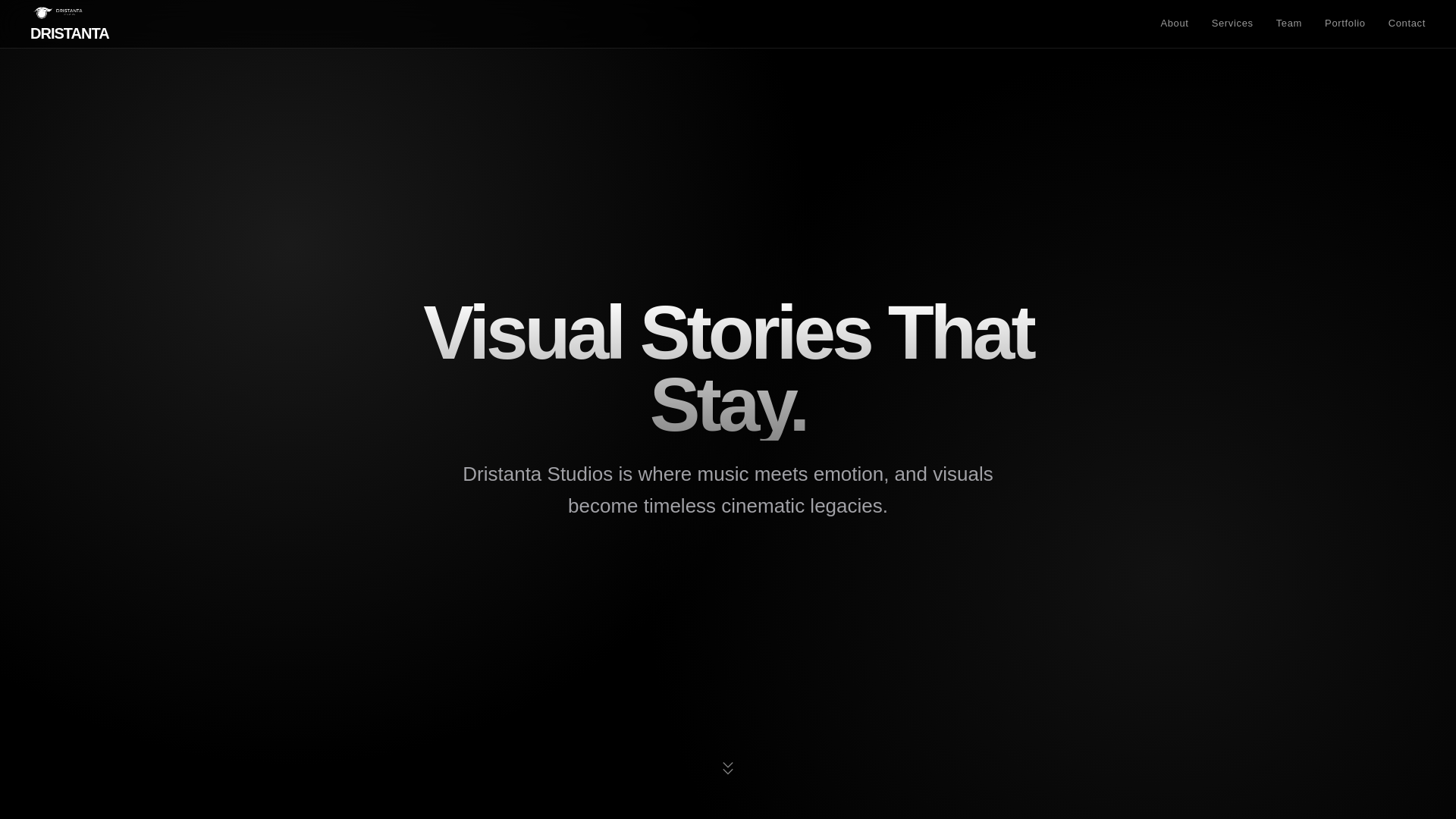 website screenshot of https://dristantastudios.com/