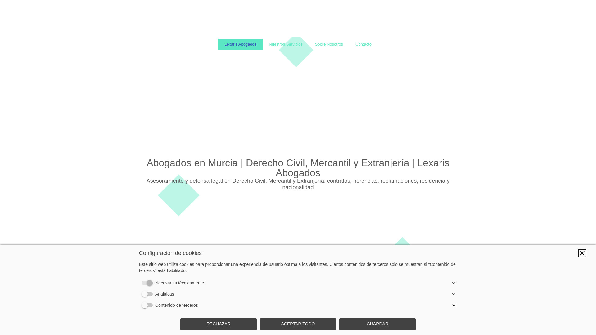 website screenshot of https://lexarisabogados.com/