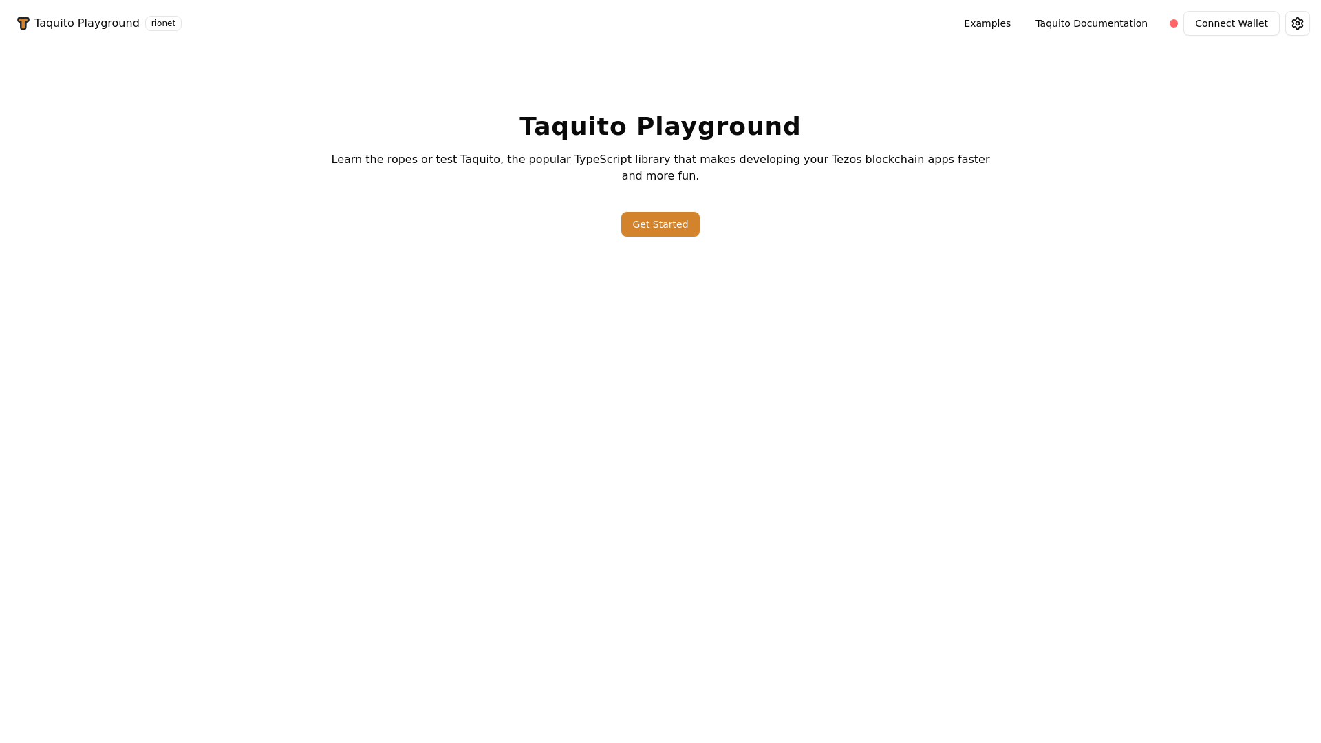 website screenshot of https://taquito-dapp-rionet.pages.dev/