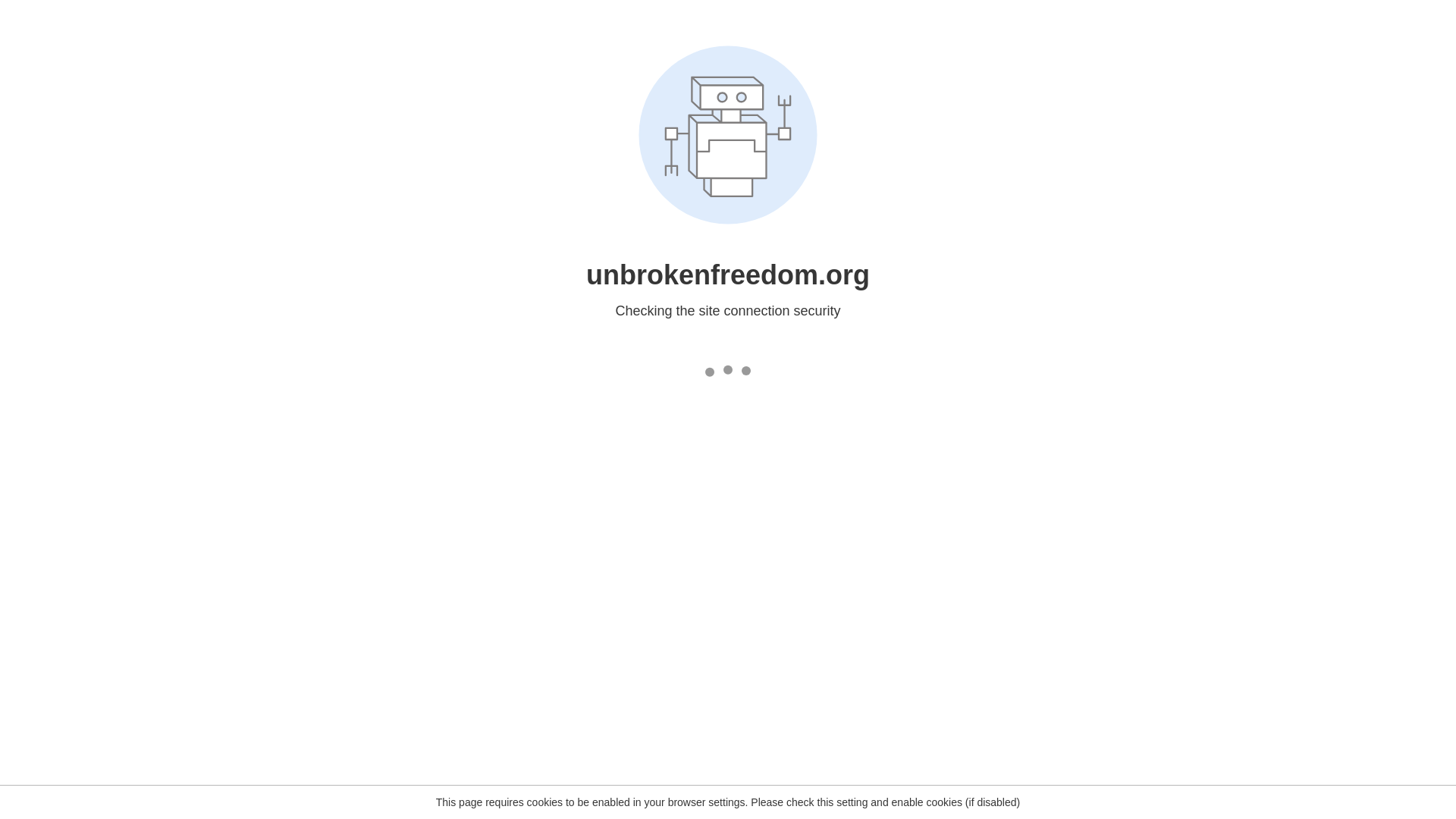 website screenshot of https://unbrokenfreedom.org/