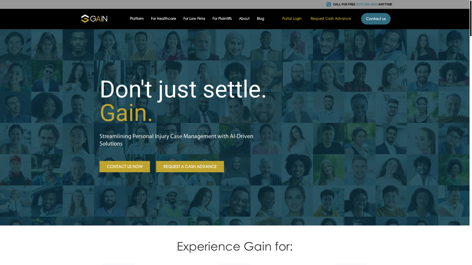website screenshot of https://gainssservicing.com/