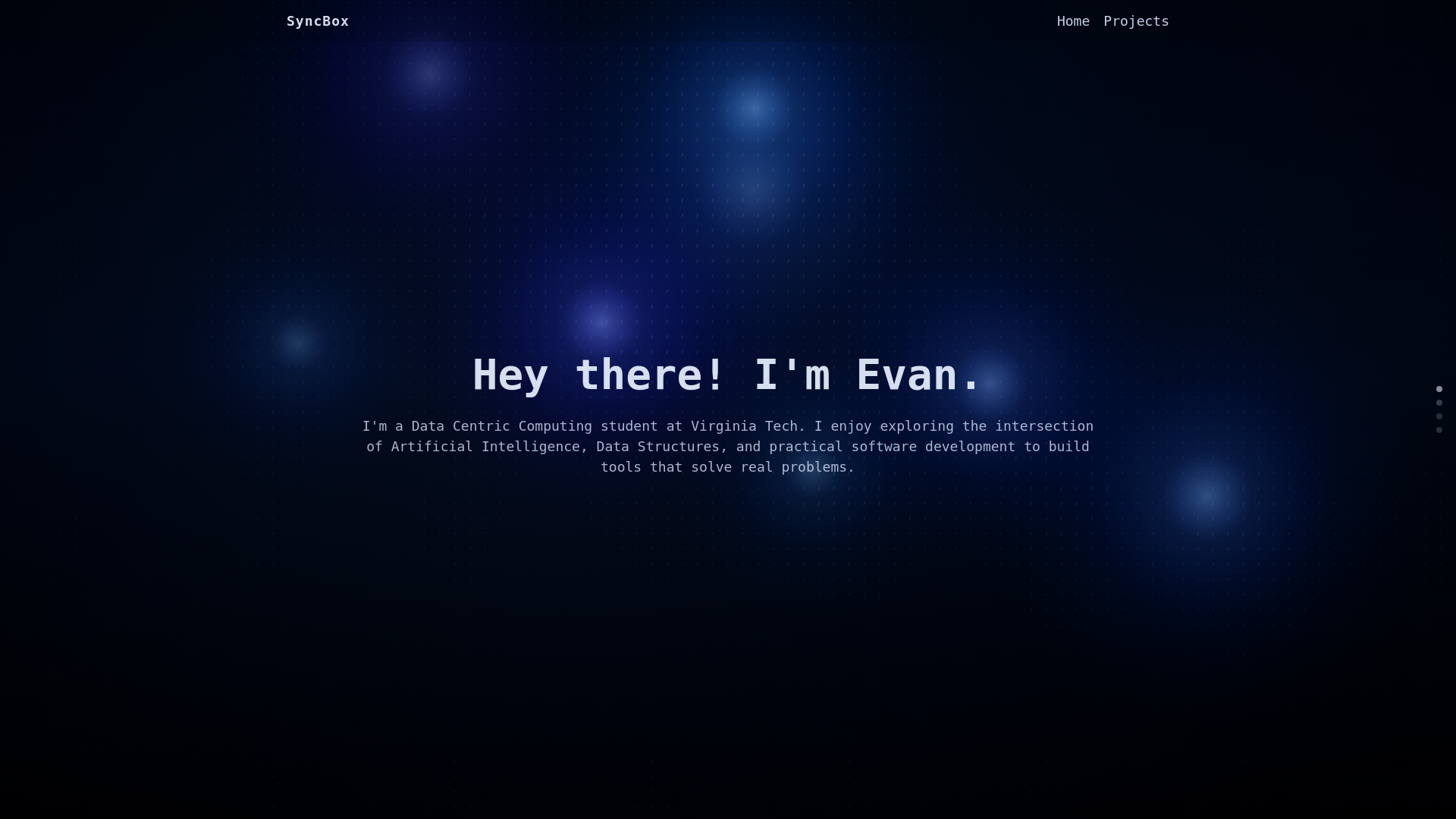 website screenshot of https://syncbox-react.pages.dev/