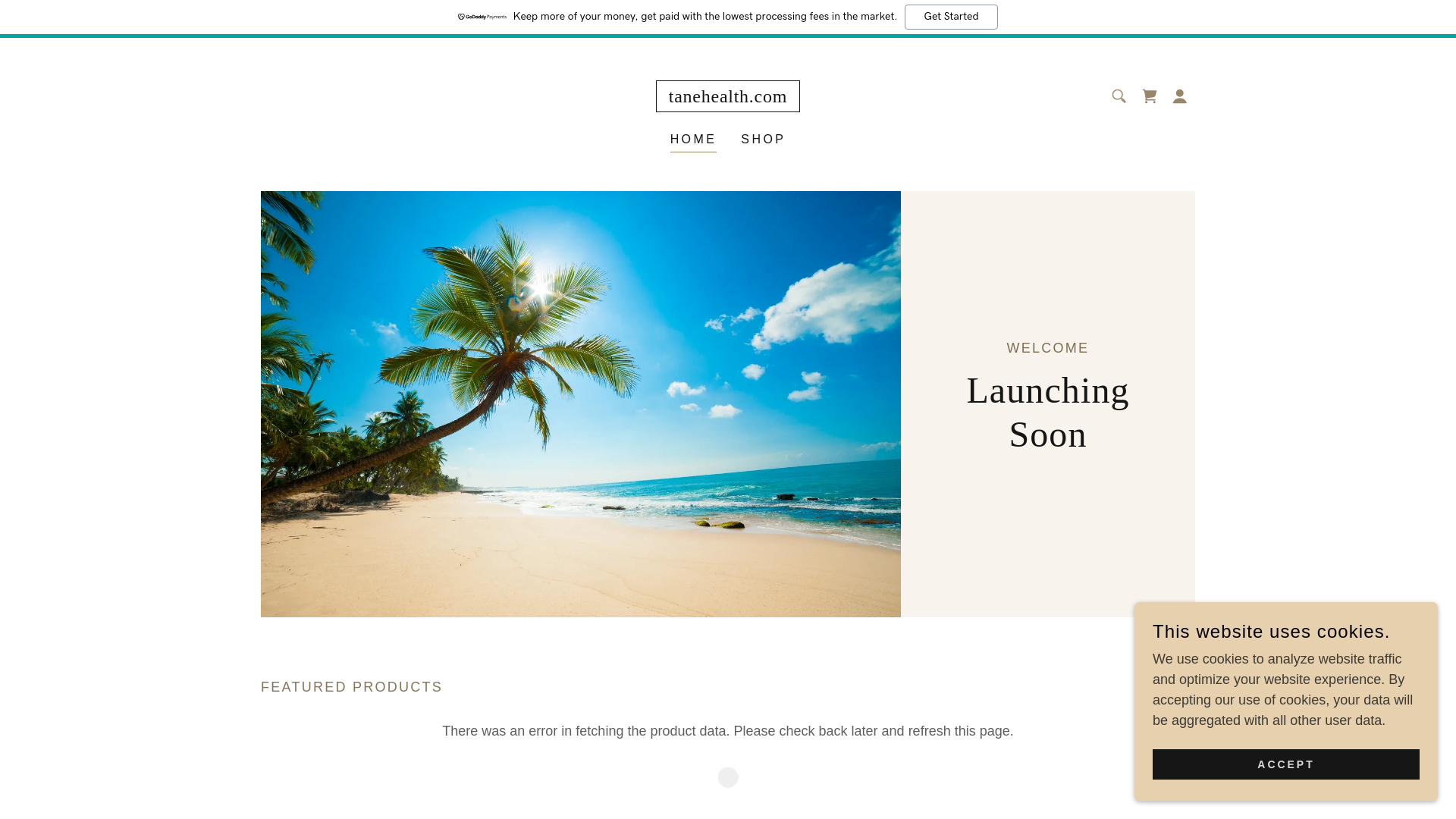 website screenshot of https://tanehealth.com/