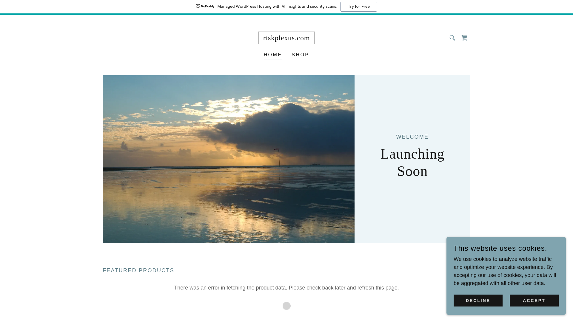 website screenshot of https://riskplexus.com/
