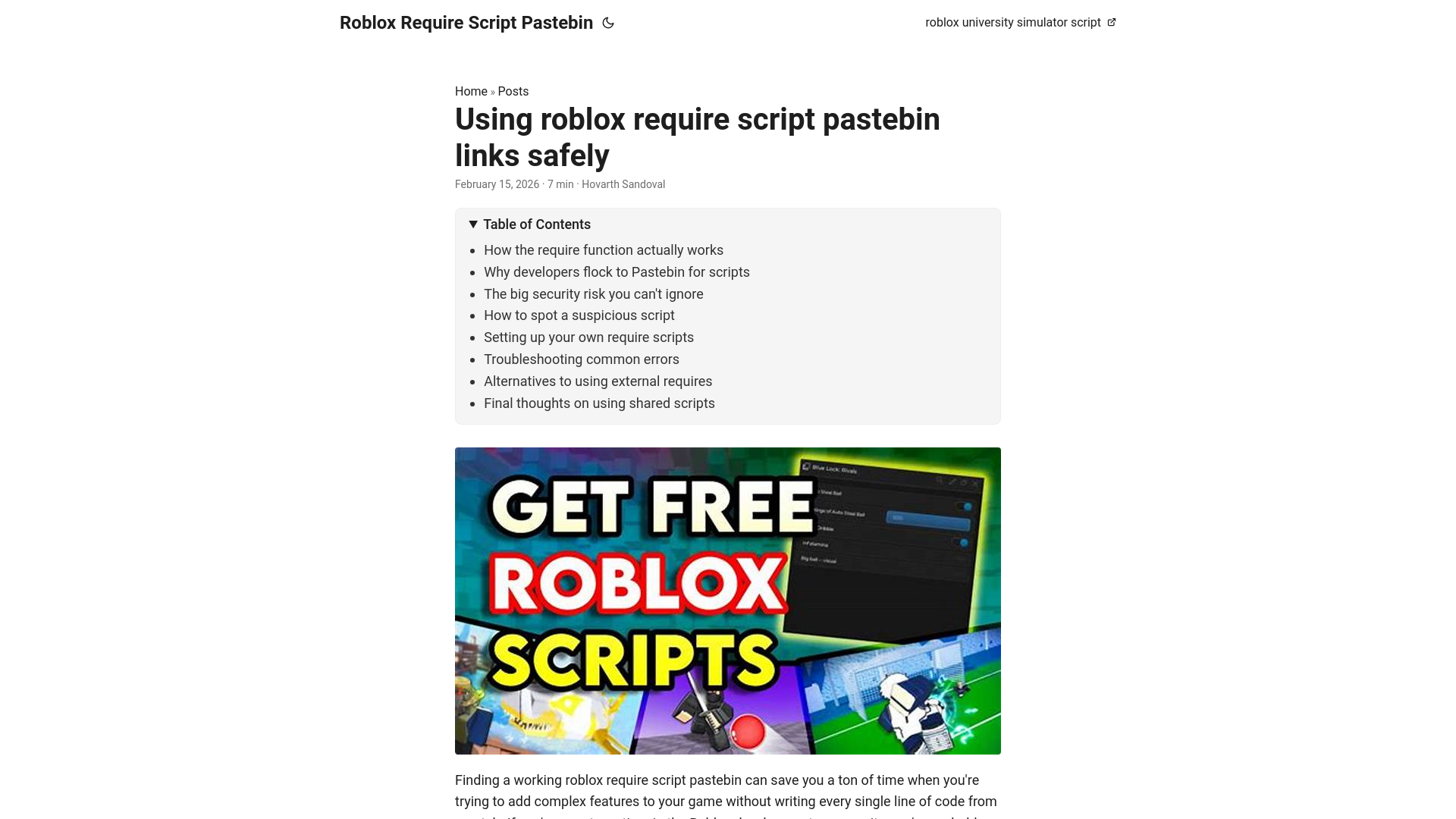 website screenshot of https://roblox-require-script-pastebin.pages.dev/
