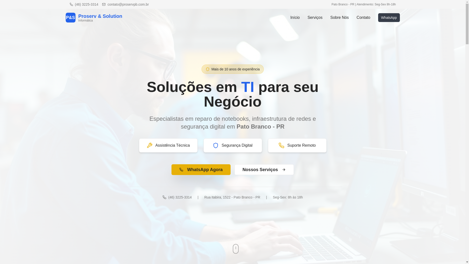 website screenshot of https://proserv-tech-solutions.pages.dev/