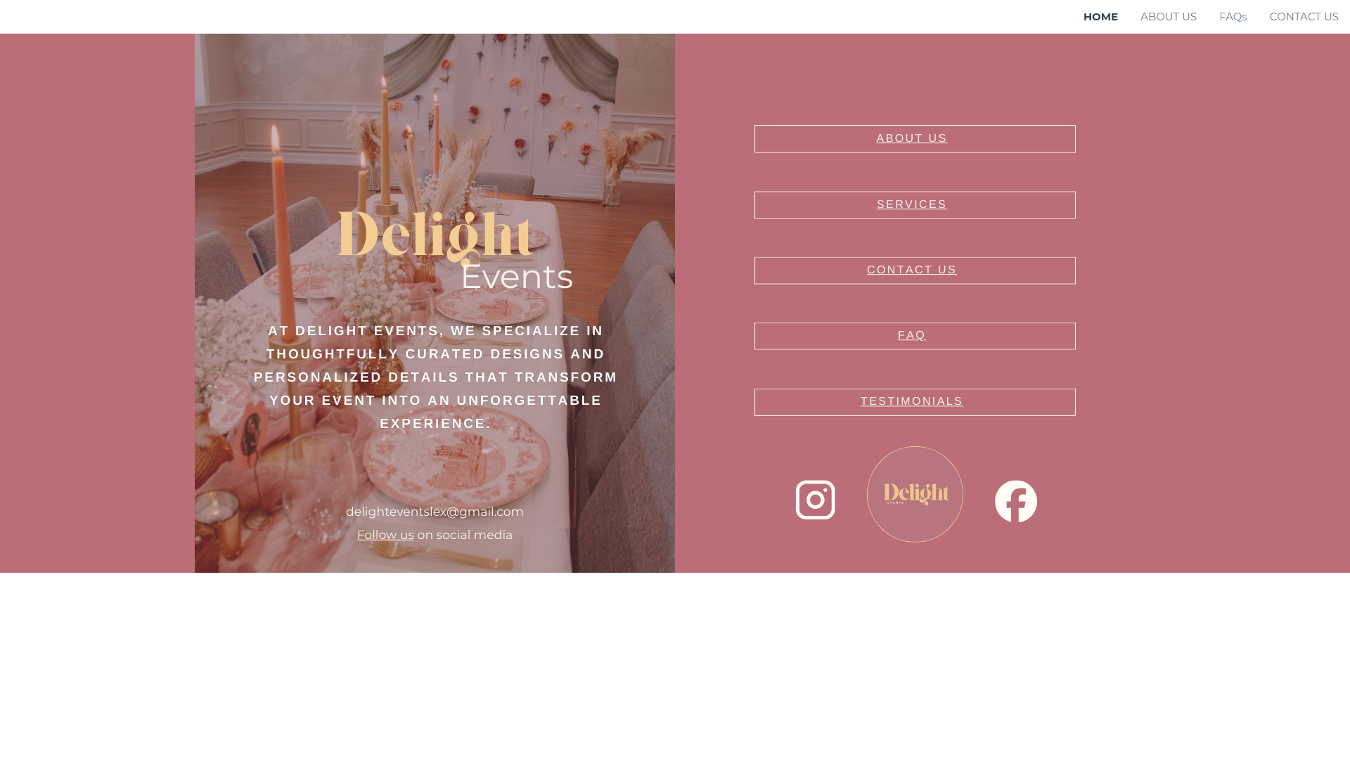 website screenshot of https://delighteventslex.com