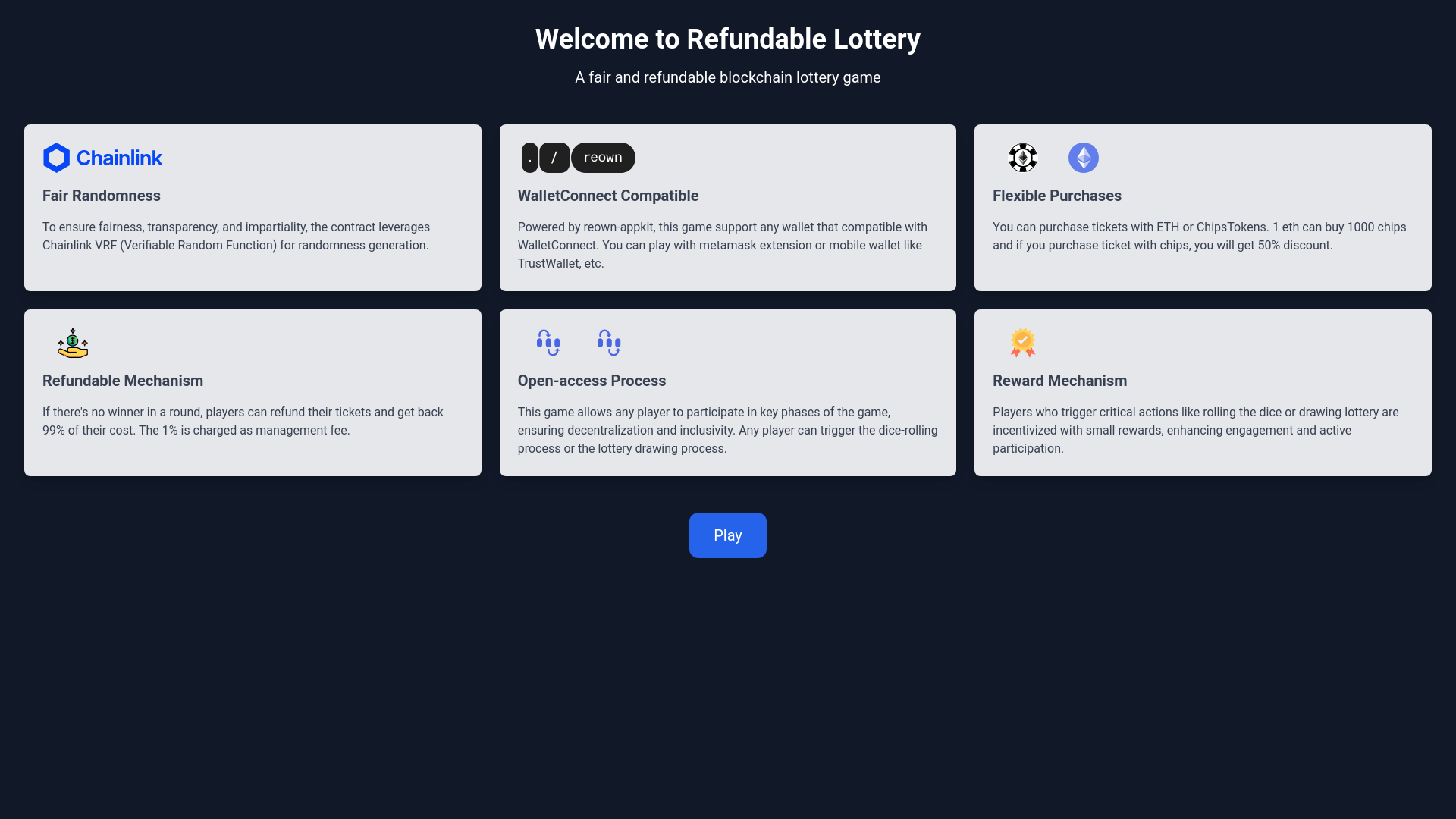 website screenshot of https://refundable-lottery.com/