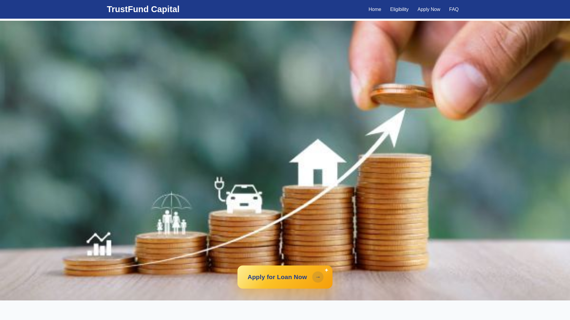 website screenshot of https://trustfund.co.ke