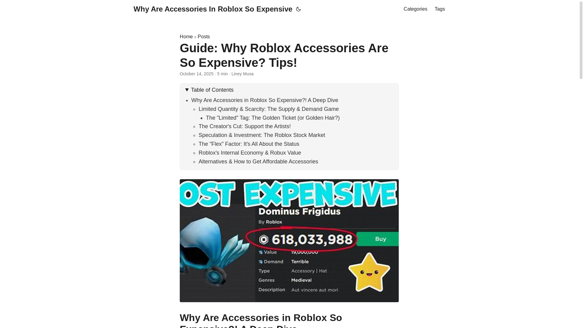 website screenshot of https://why-are-accessories-in-roblox-so-expensive.pages.dev/