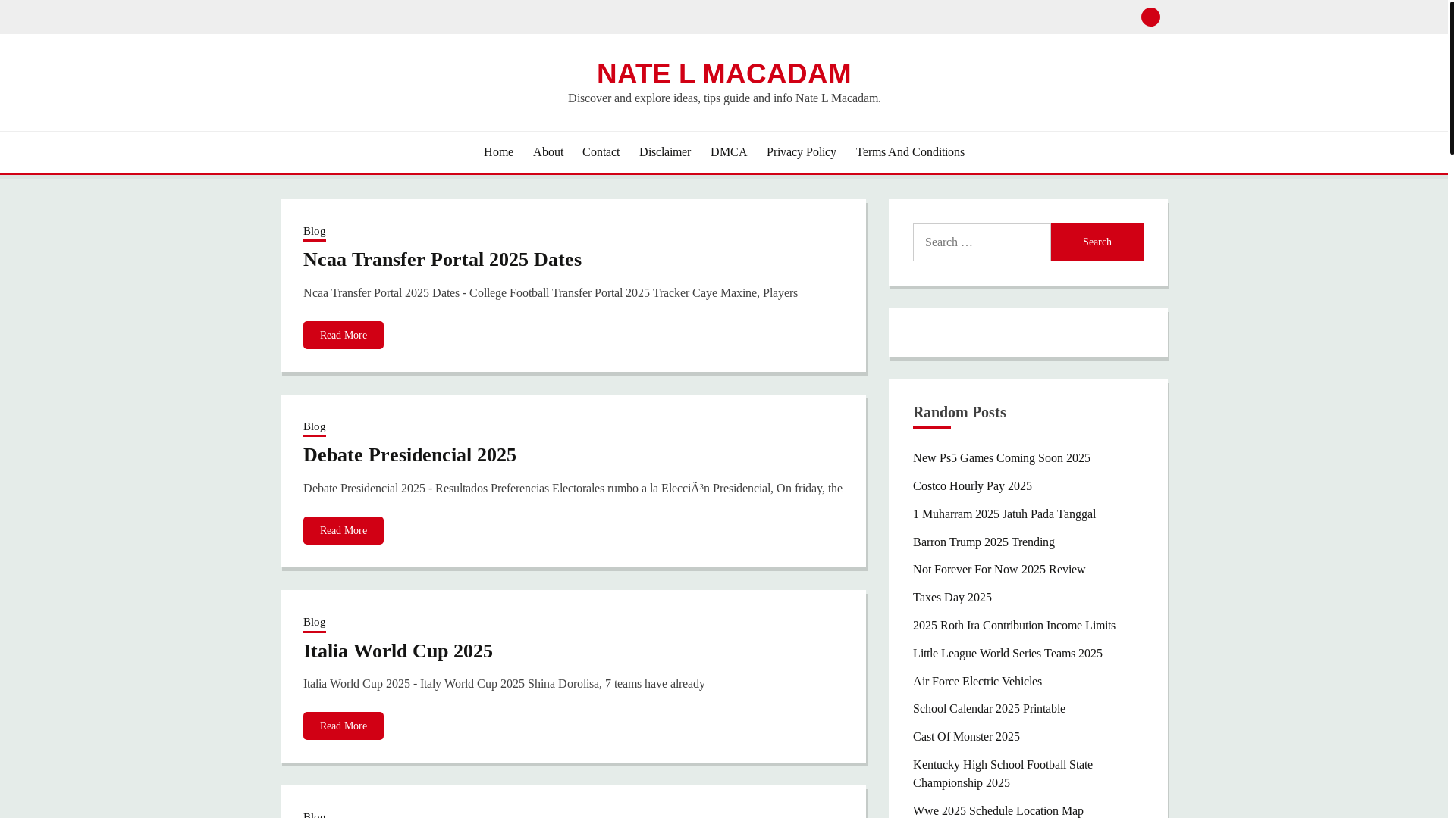 website screenshot of https://natelmacadam.pages.dev/