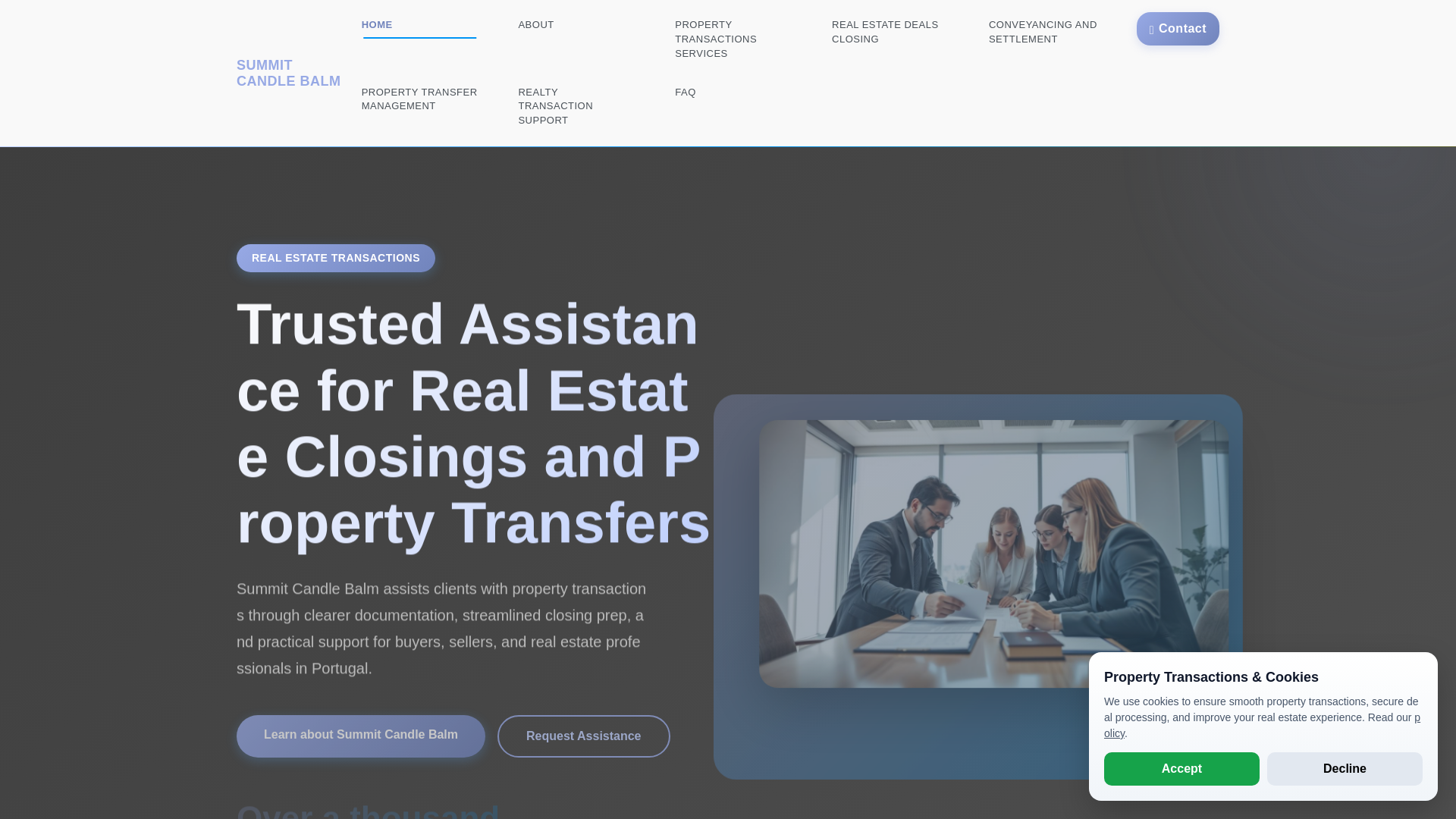 website screenshot of https://summitcandlebalm.xyz/