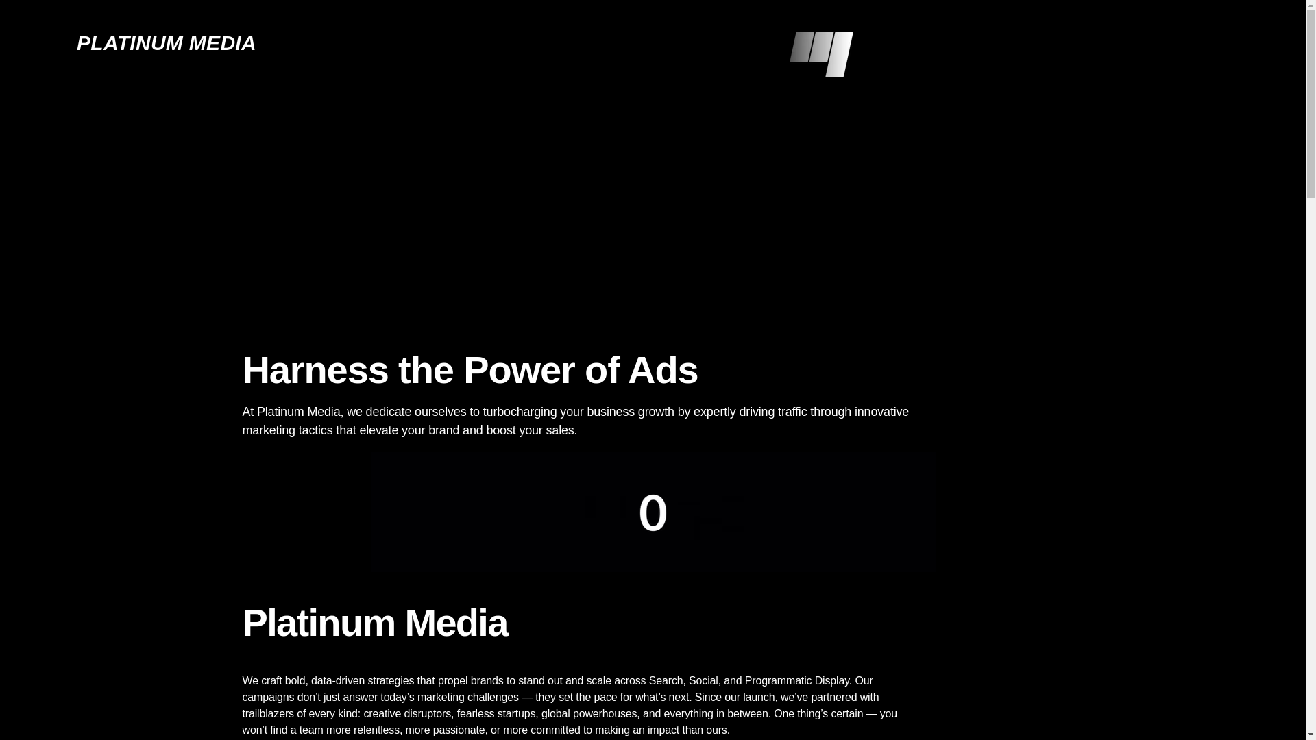 website screenshot of https://platinummedia.gg/