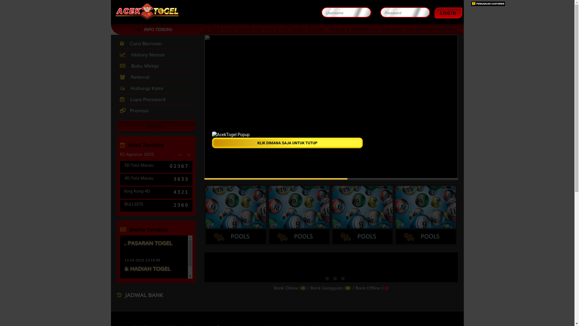 website screenshot of https://1acektogel.click/