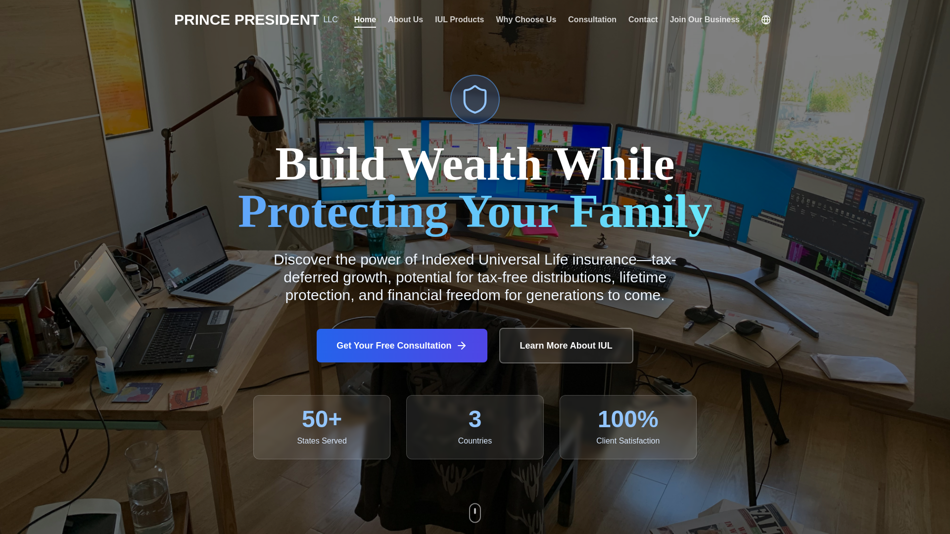 website screenshot of https://princepresident.com/