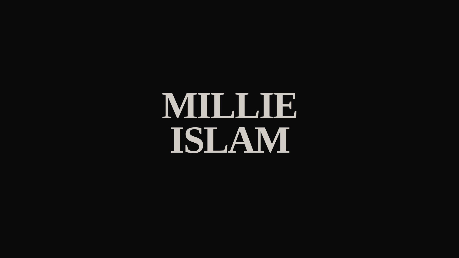 website screenshot of https://millieislam.com/