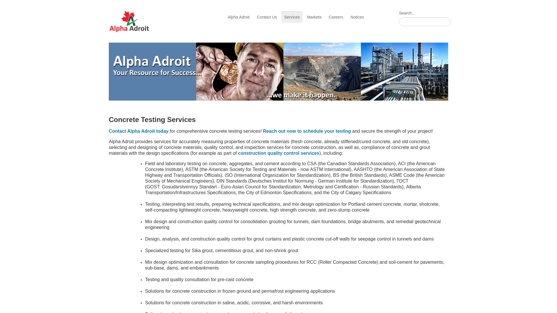 website screenshot of https://engineerinspection.ca