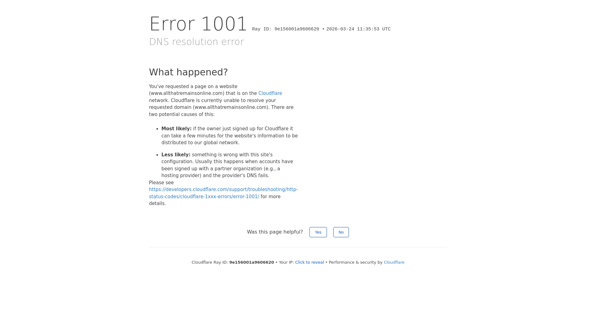 website screenshot of http://www.allthatremainsonline.com/