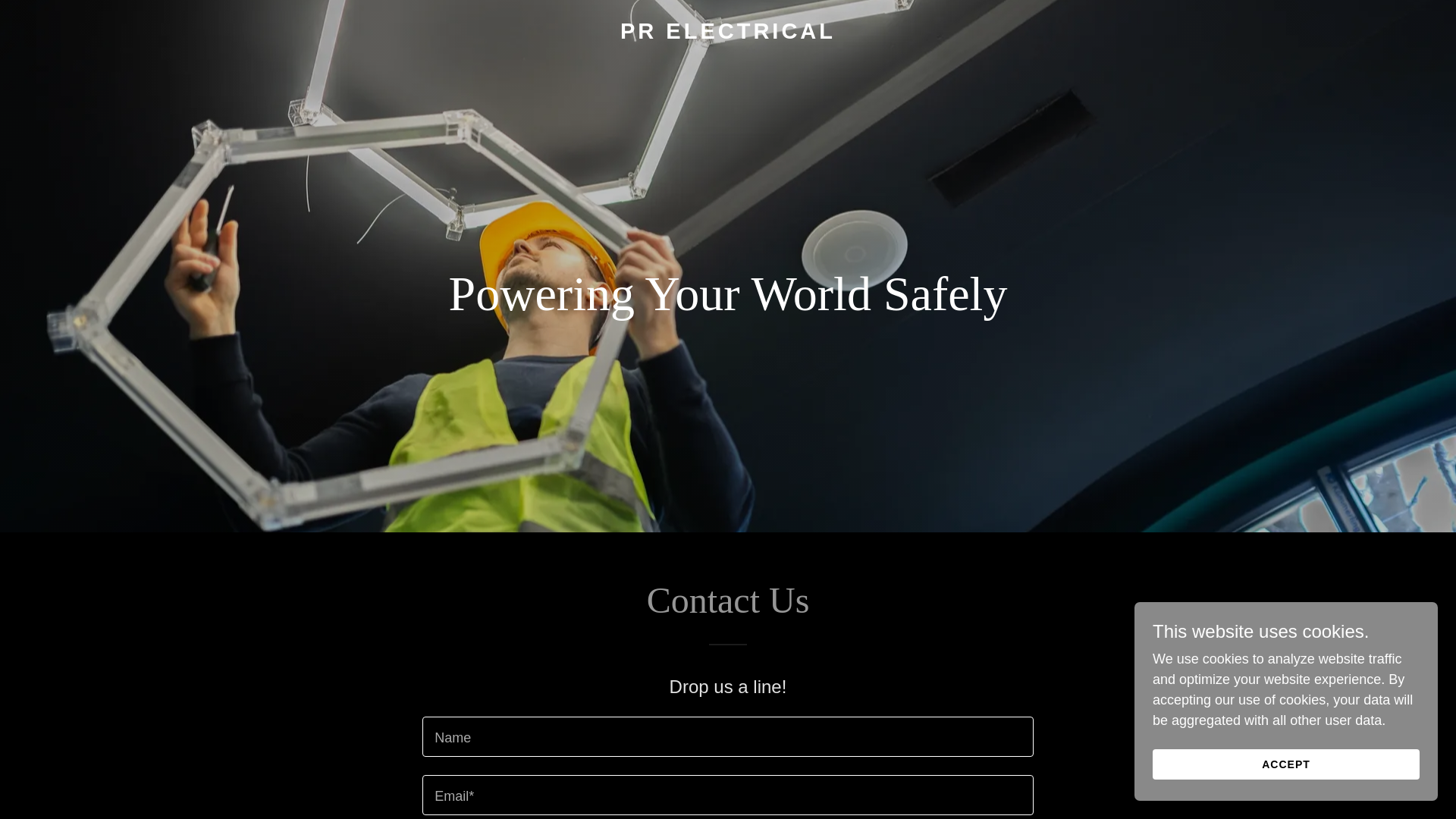 website screenshot of https://prelectric.com.au