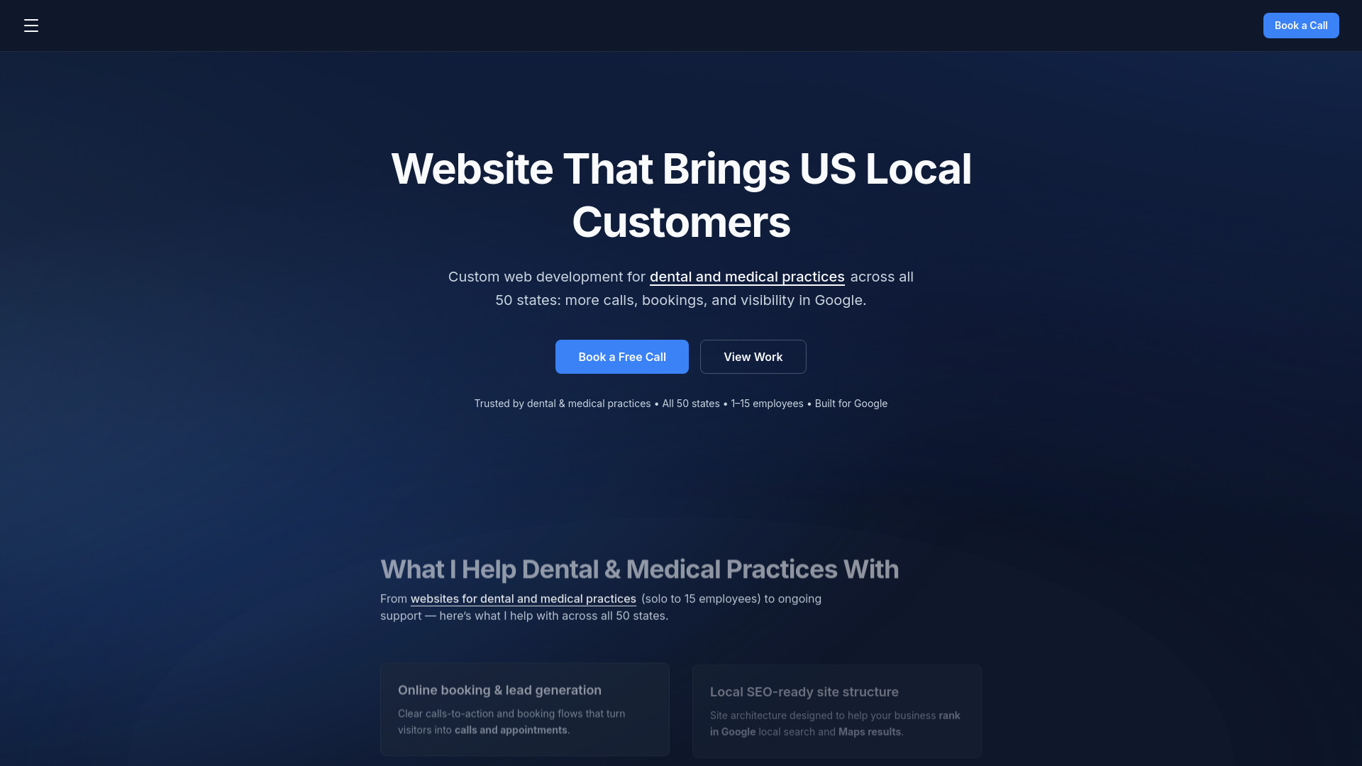 website screenshot of https://meetvas.co/