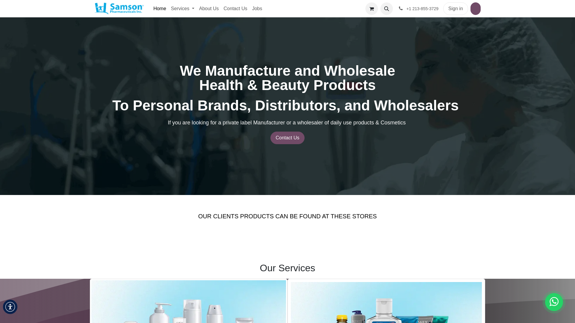 website screenshot of https://samsonpharmaceutical.sbs/