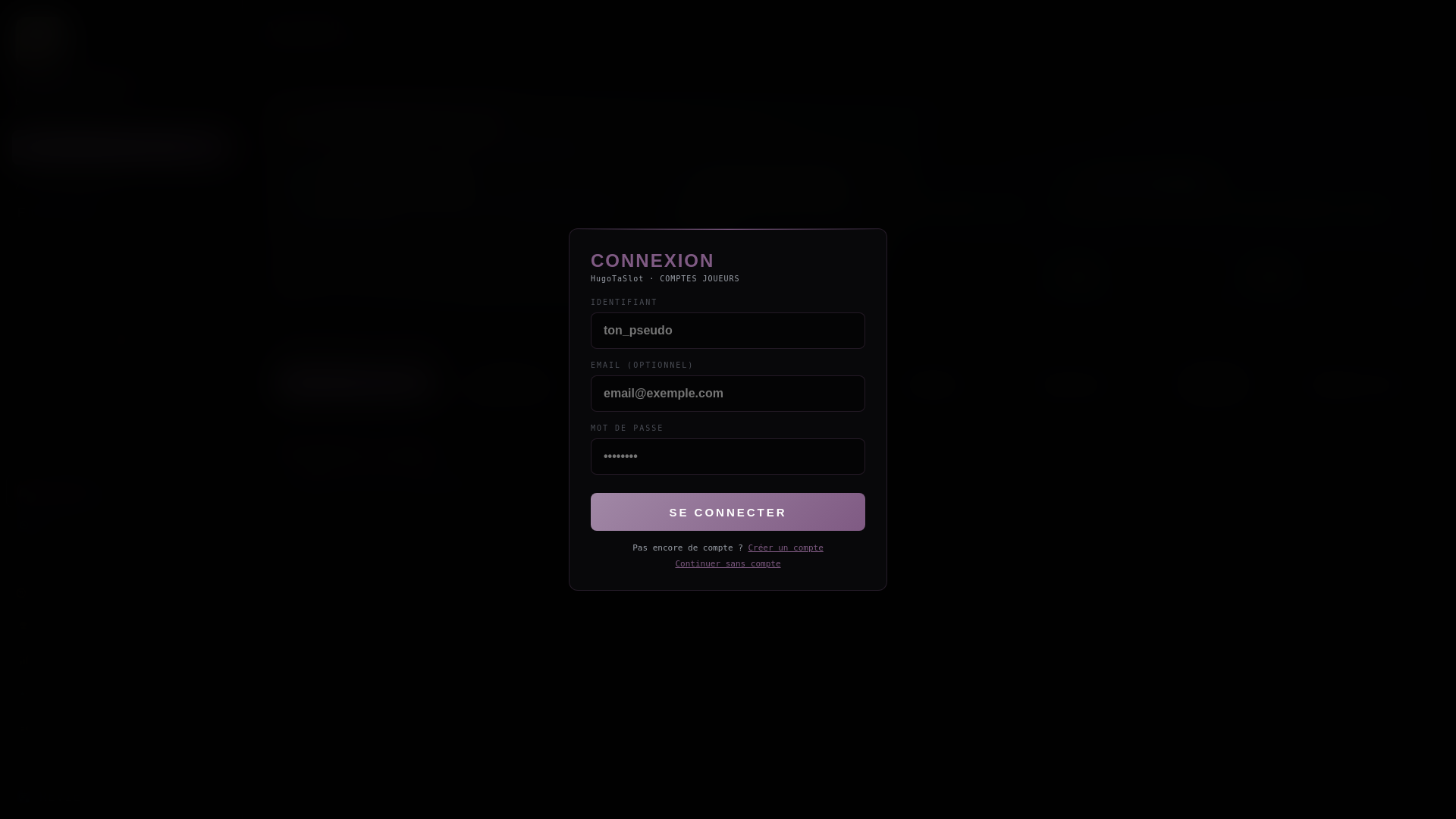 website screenshot of https://hugotaslot.fr/