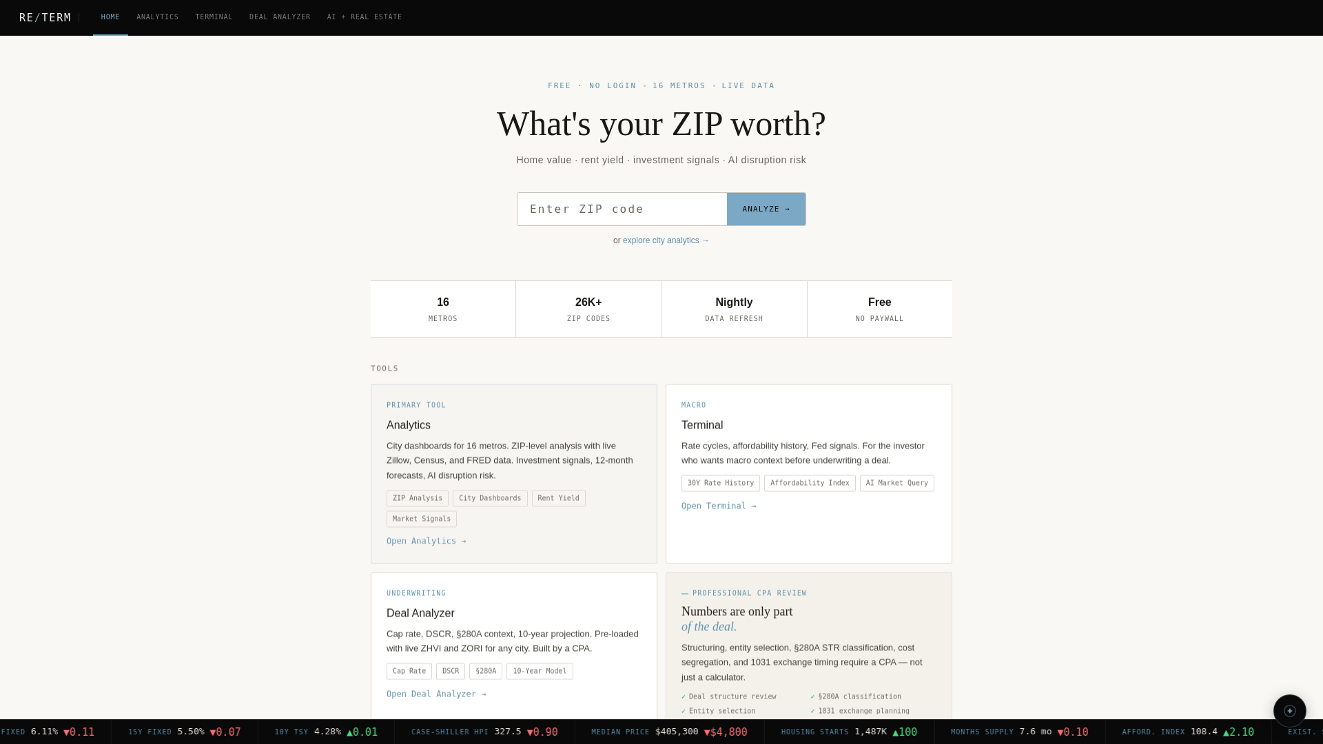 website screenshot of https://re-term.com/