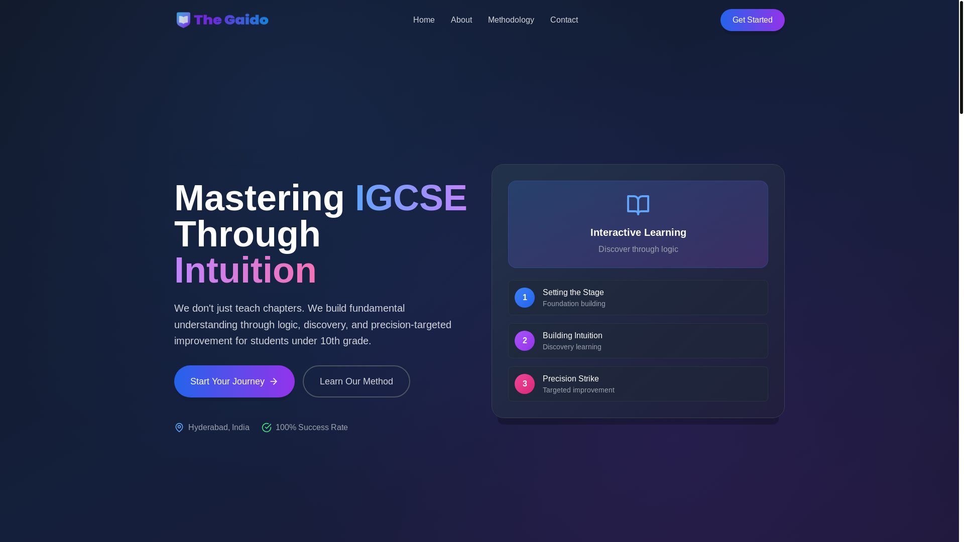 website screenshot of https://thegaido.in/