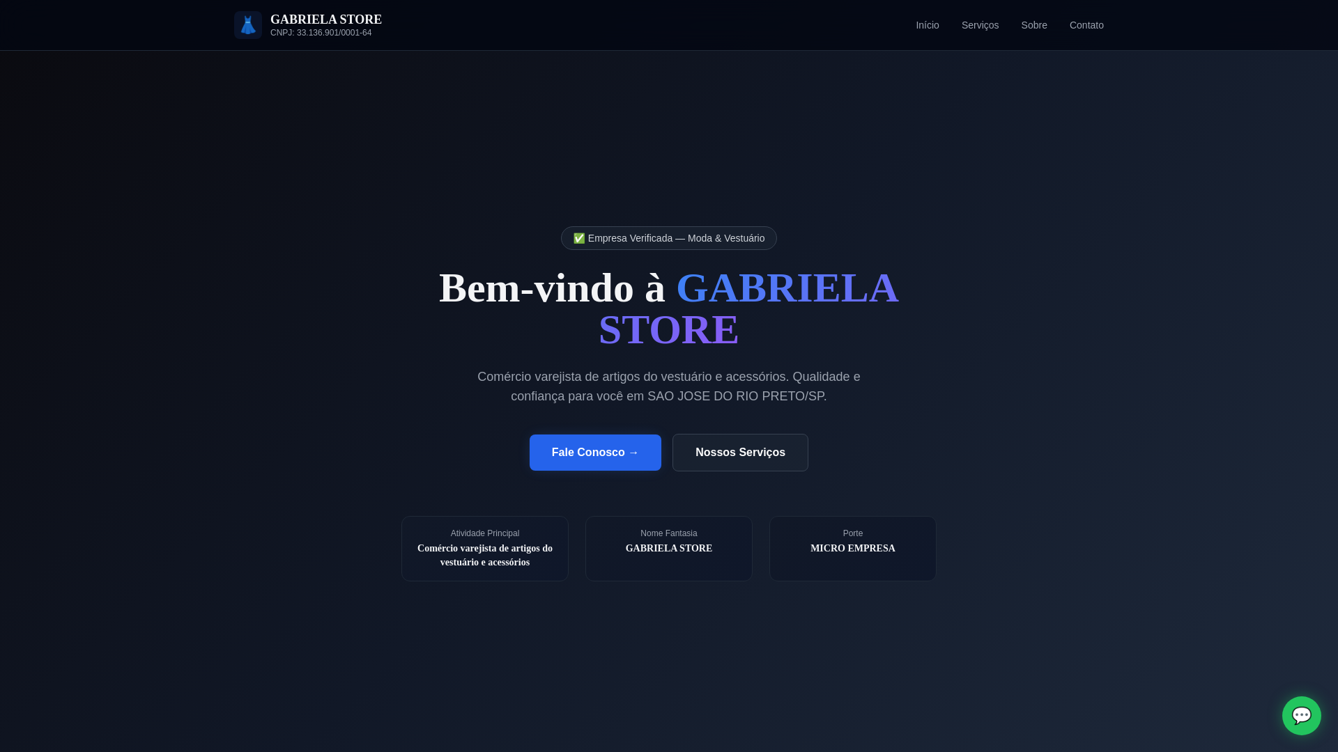 website screenshot of https://gaabrielastores.pages.dev/