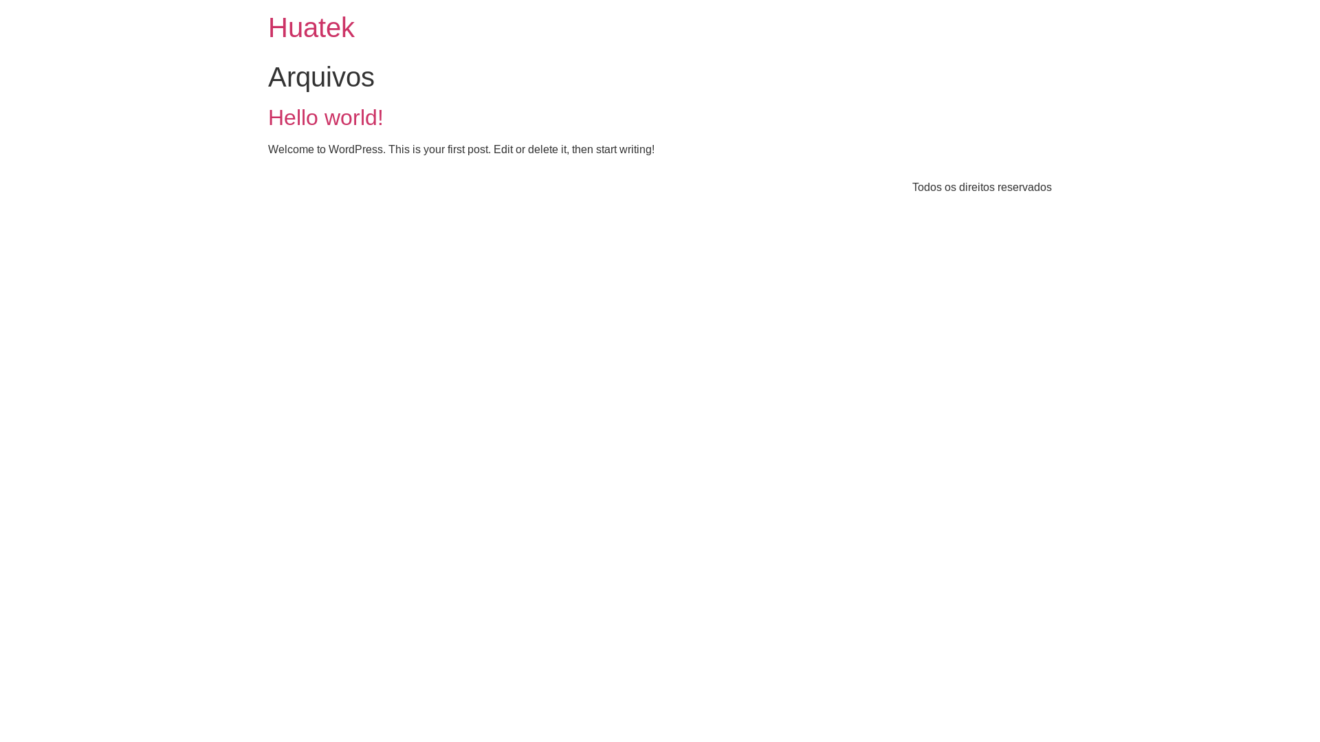 website screenshot of https://huatek.com.br/