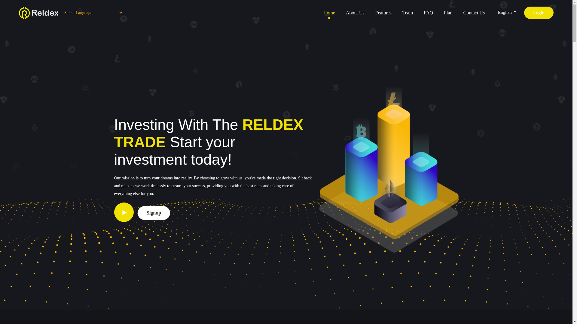 website screenshot of https://reldextrades.com/