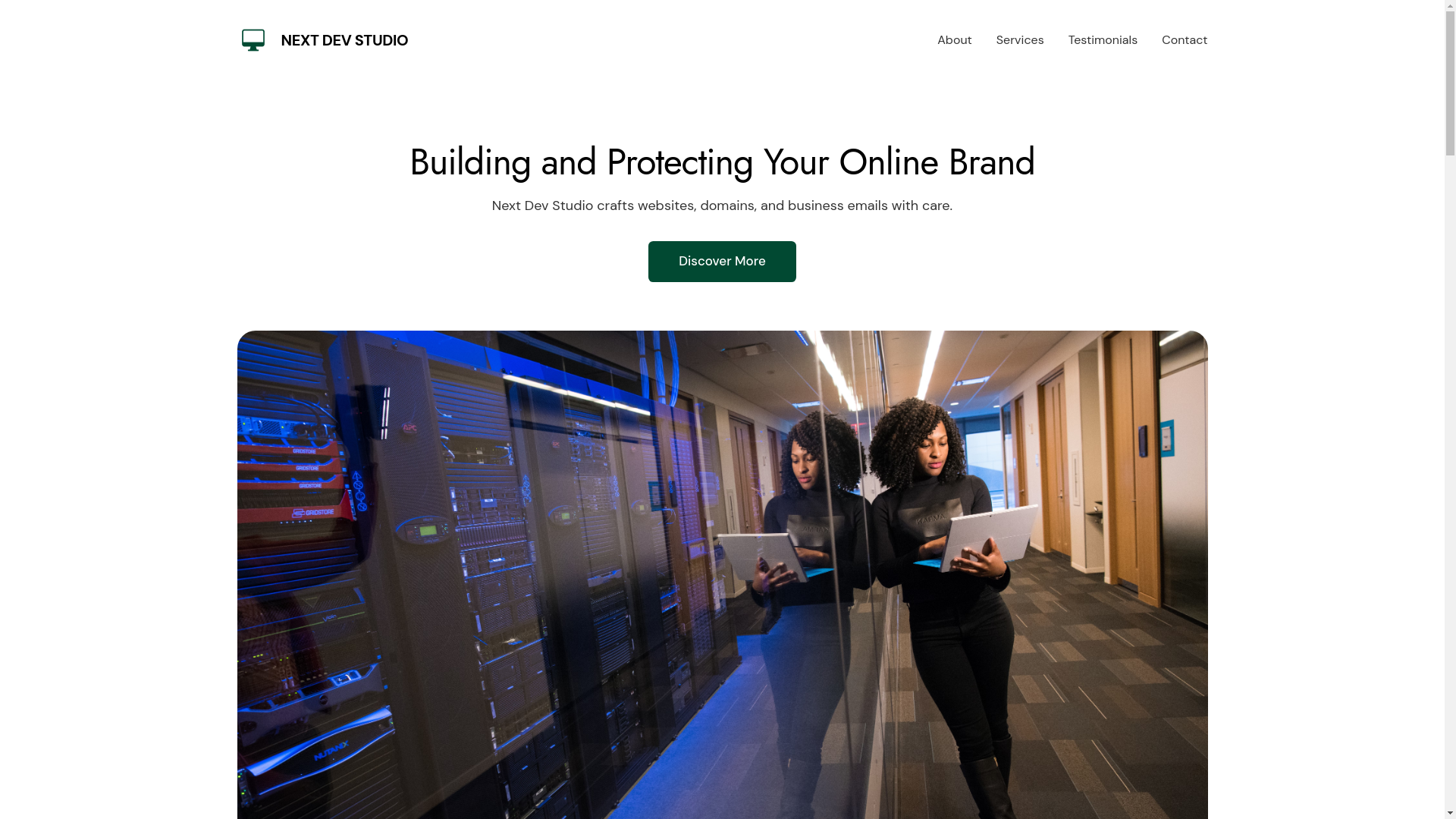 website screenshot of https://nextdevstudio.co.uk/