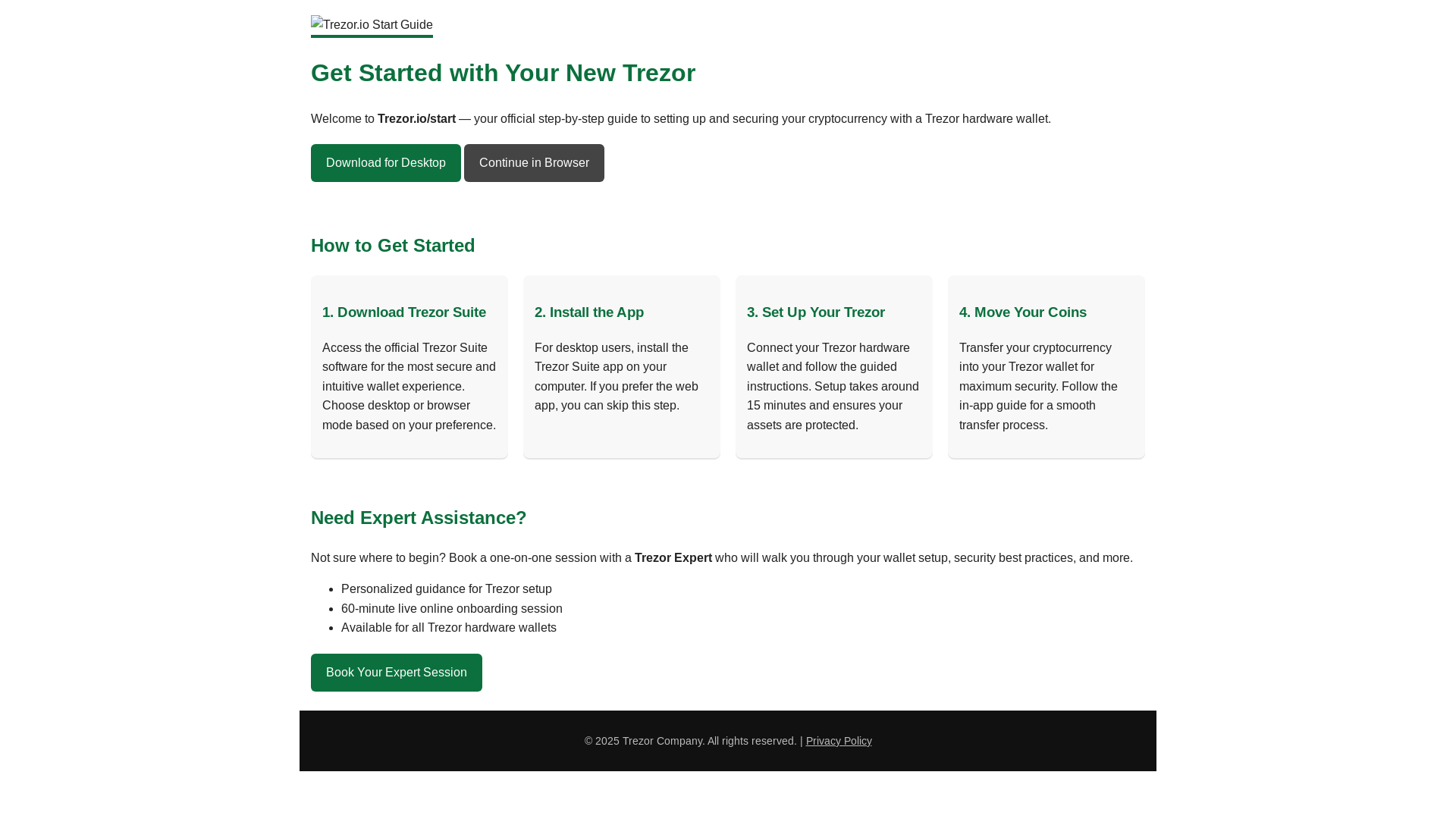 website screenshot of https://connect-trezor-faq.pages.dev/
