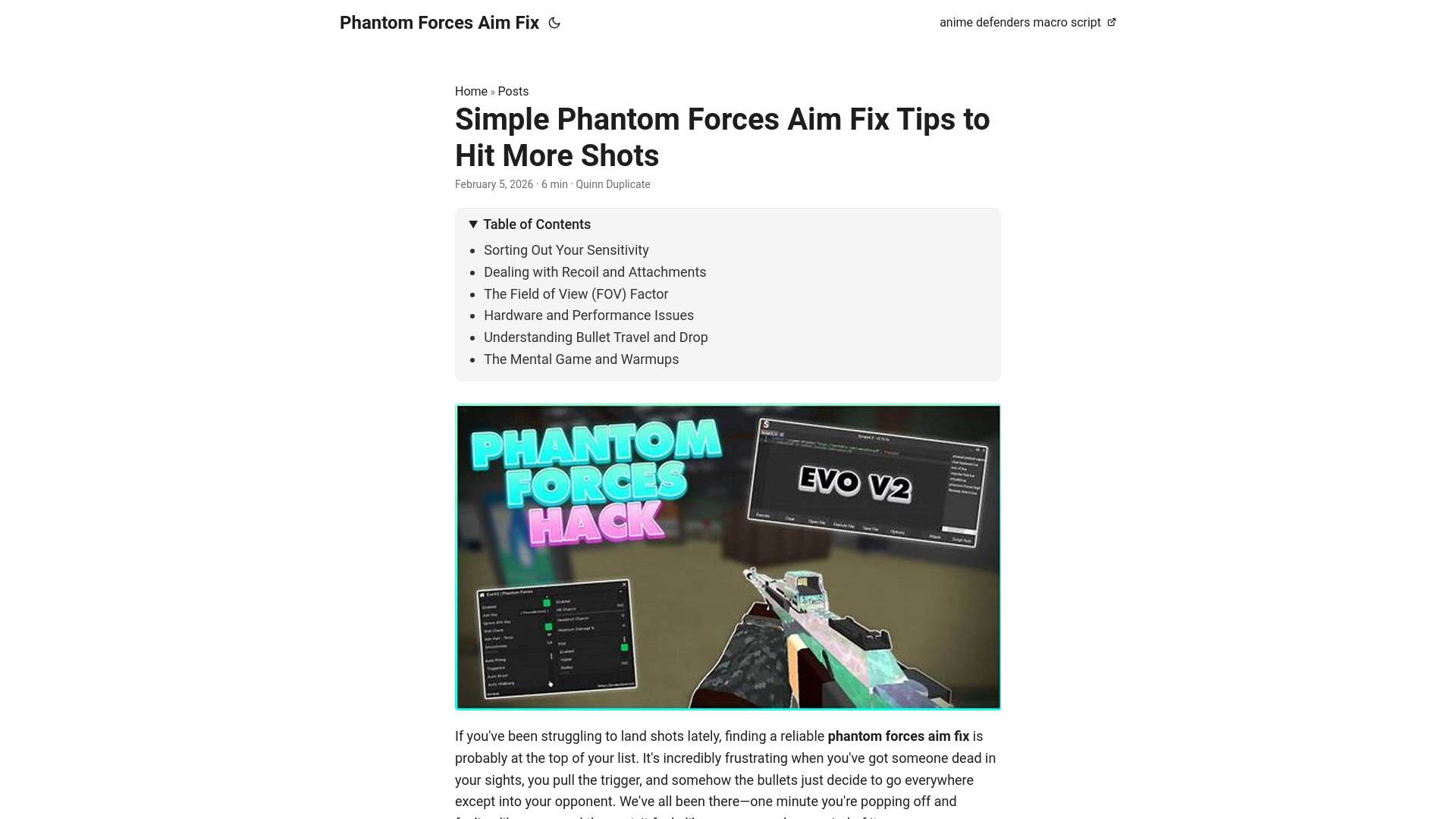 website screenshot of https://phantom-forces-aim-fix.pages.dev/