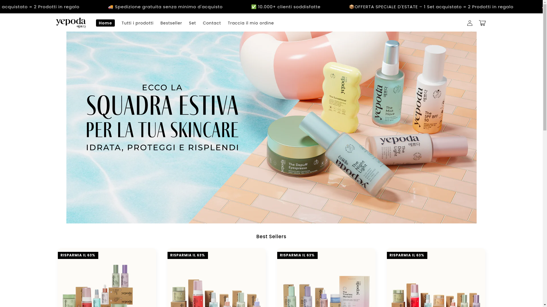 website screenshot of https://bellezza-privata.shop/