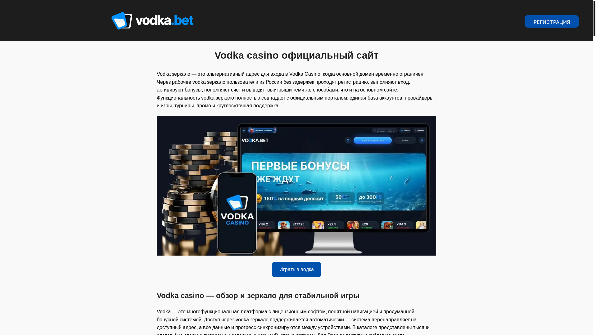 website screenshot of https://vodka80.buzz/