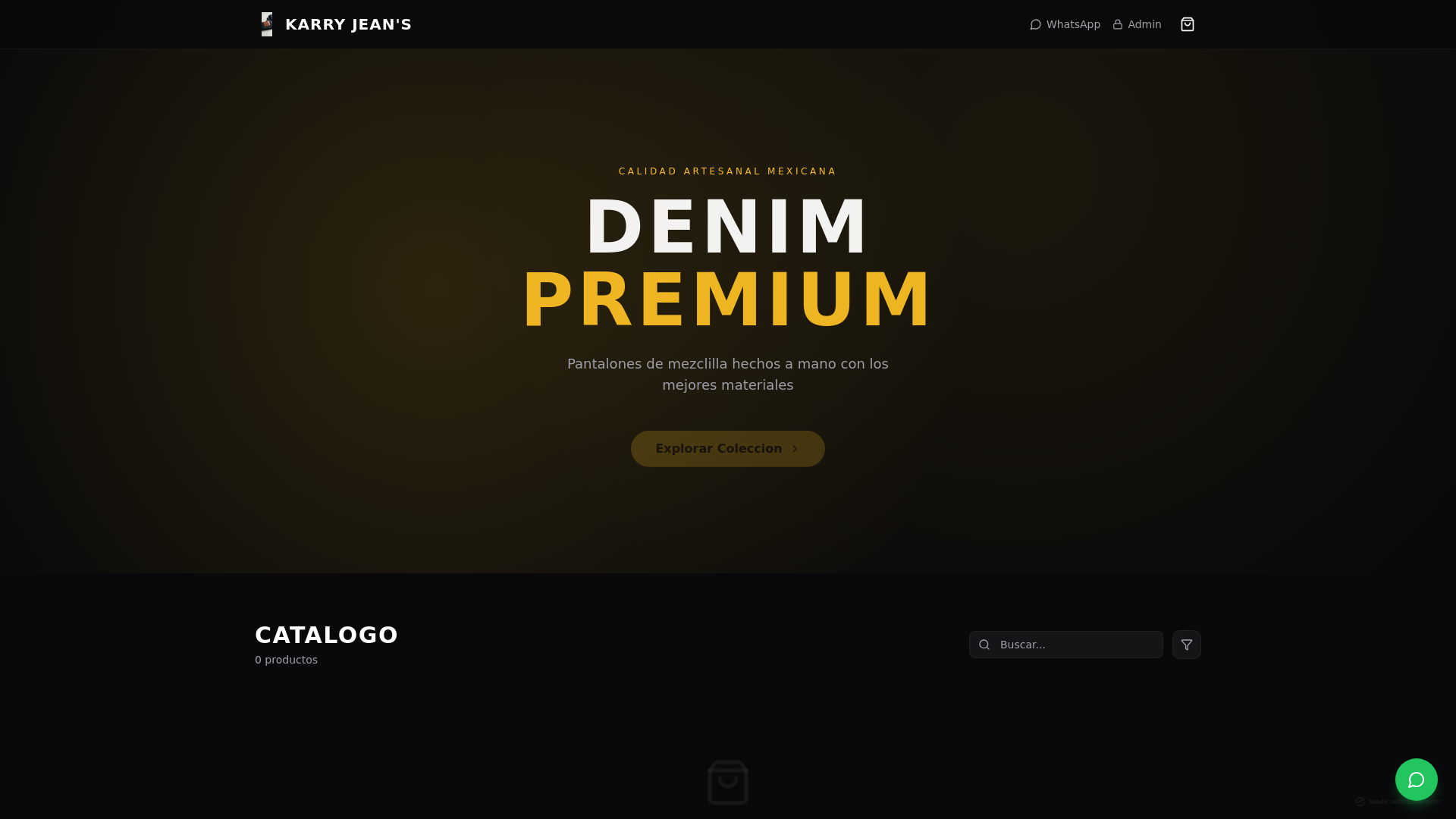 website screenshot of https://karryjeans.com/