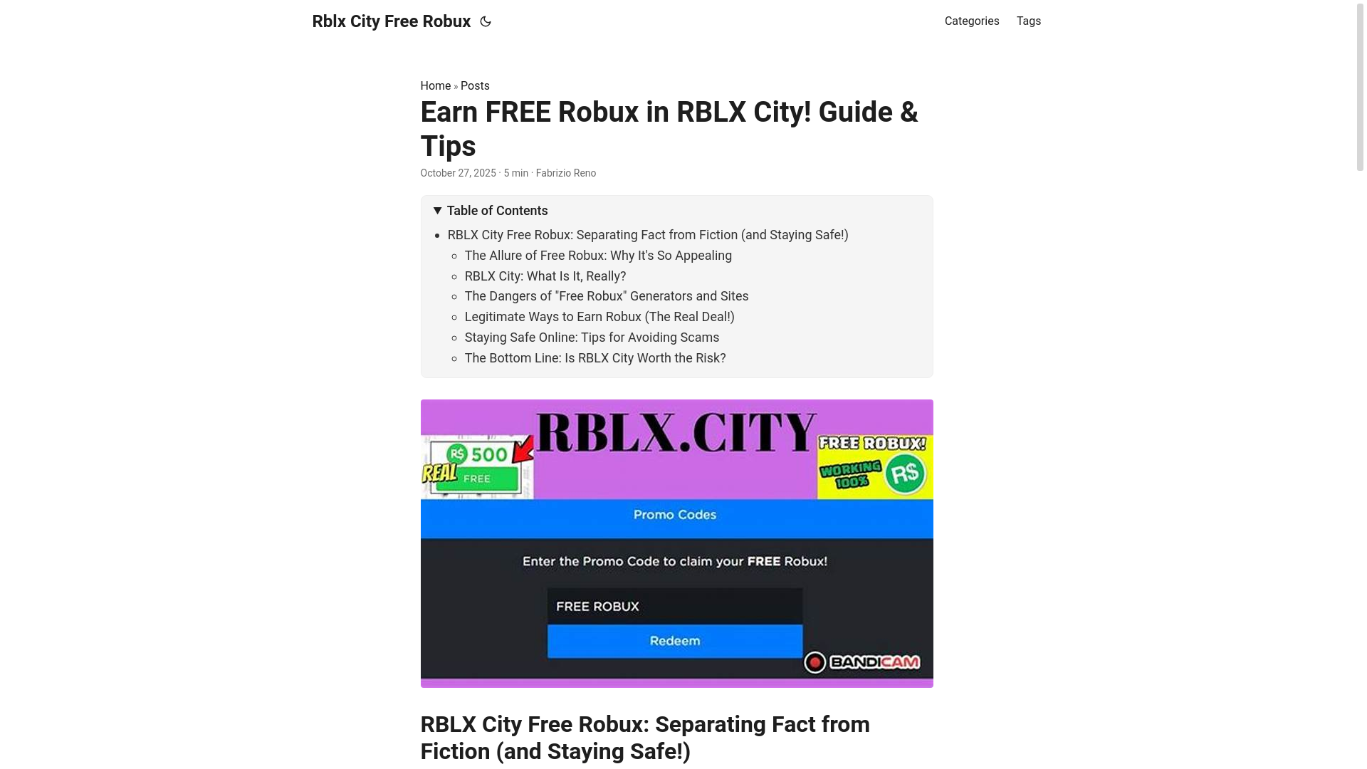 website screenshot of https://rblx-city-free-robux.pages.dev/