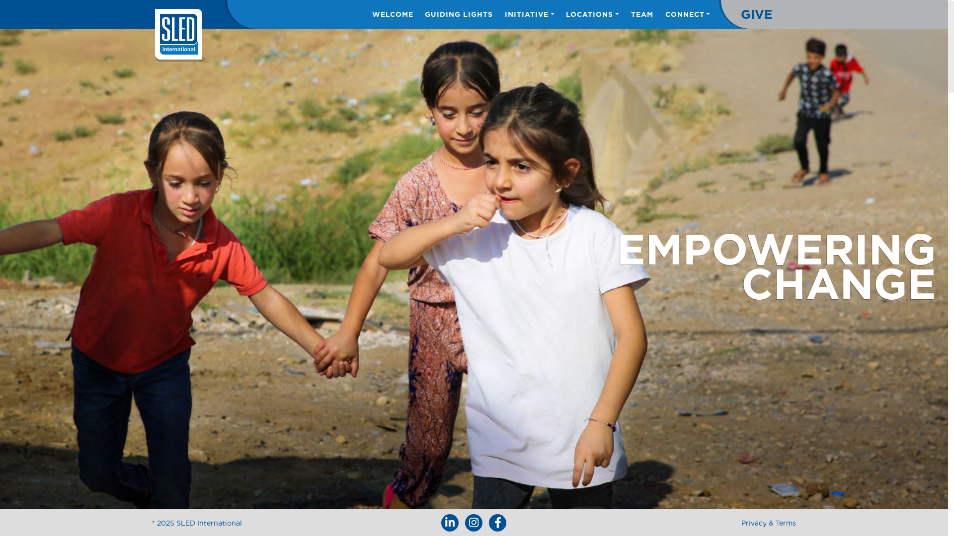 website screenshot of https://sledinternational.org/