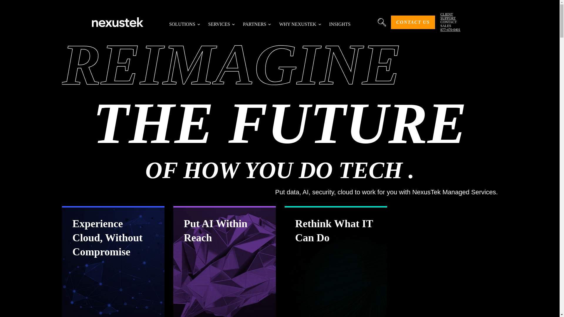 website screenshot of https://nexustekcore.com/