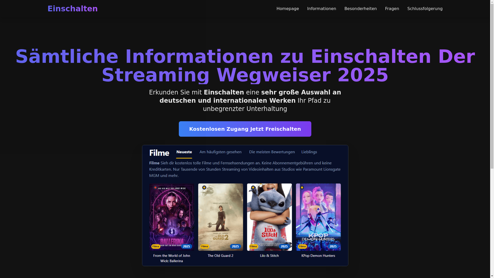 website screenshot of https://einschalten-n9j4.pages.dev/