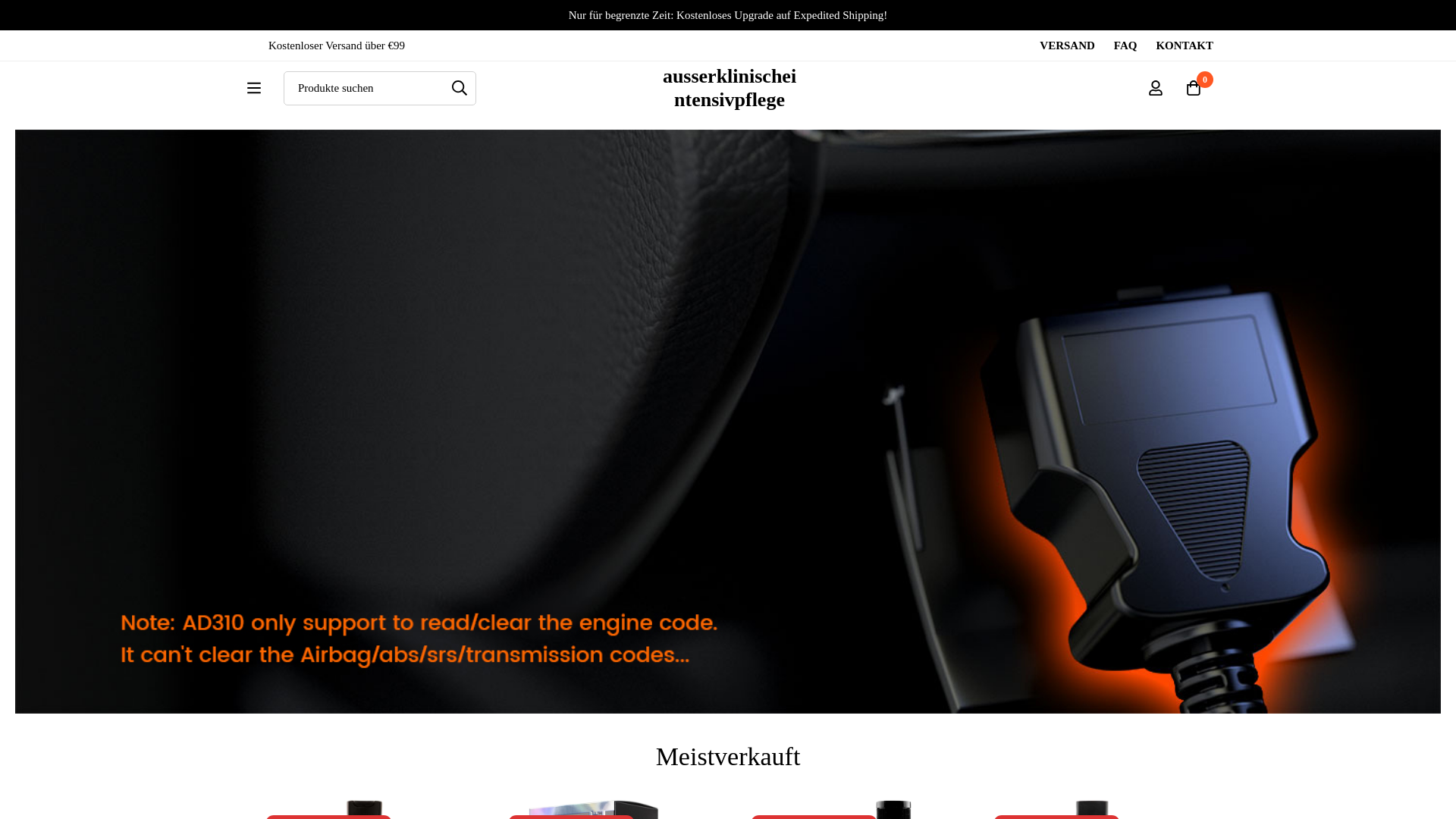 website screenshot of https://ausserklinischeintensivpflege.de