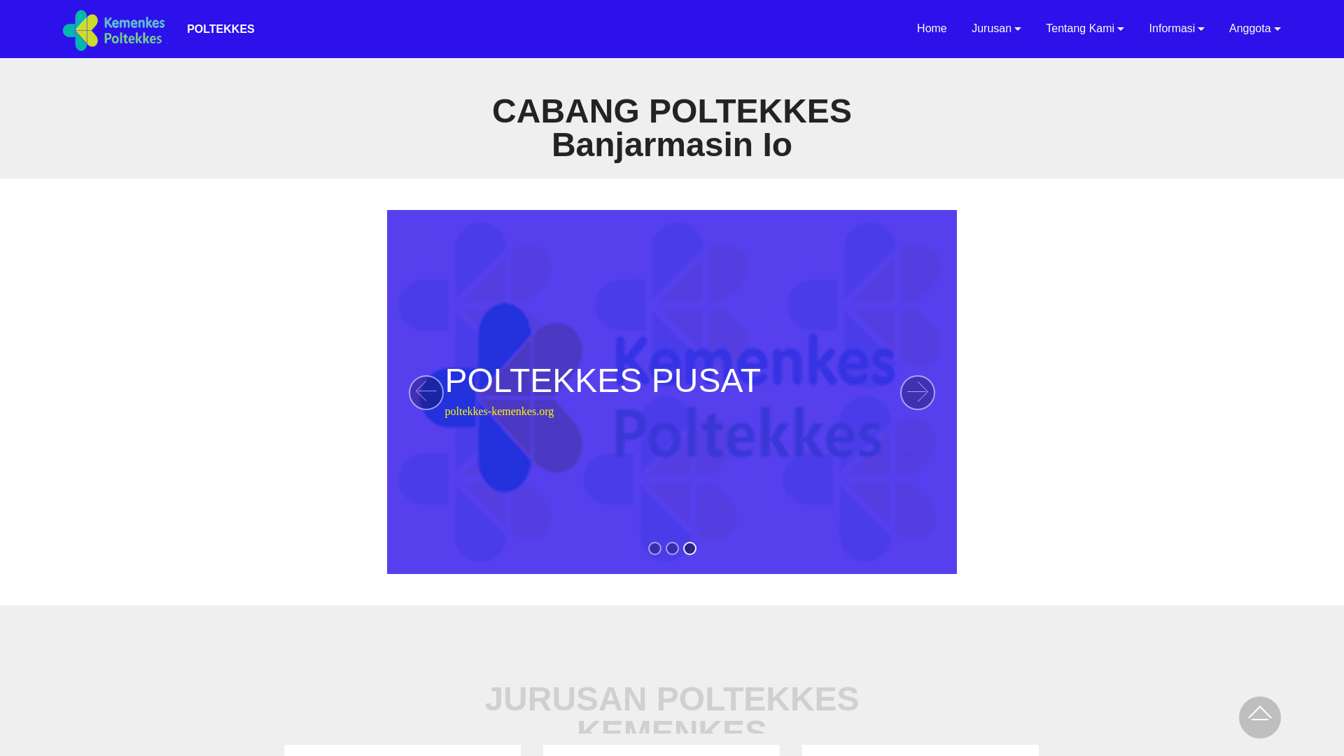website screenshot of https://poltekkes-banjarmasin.io/