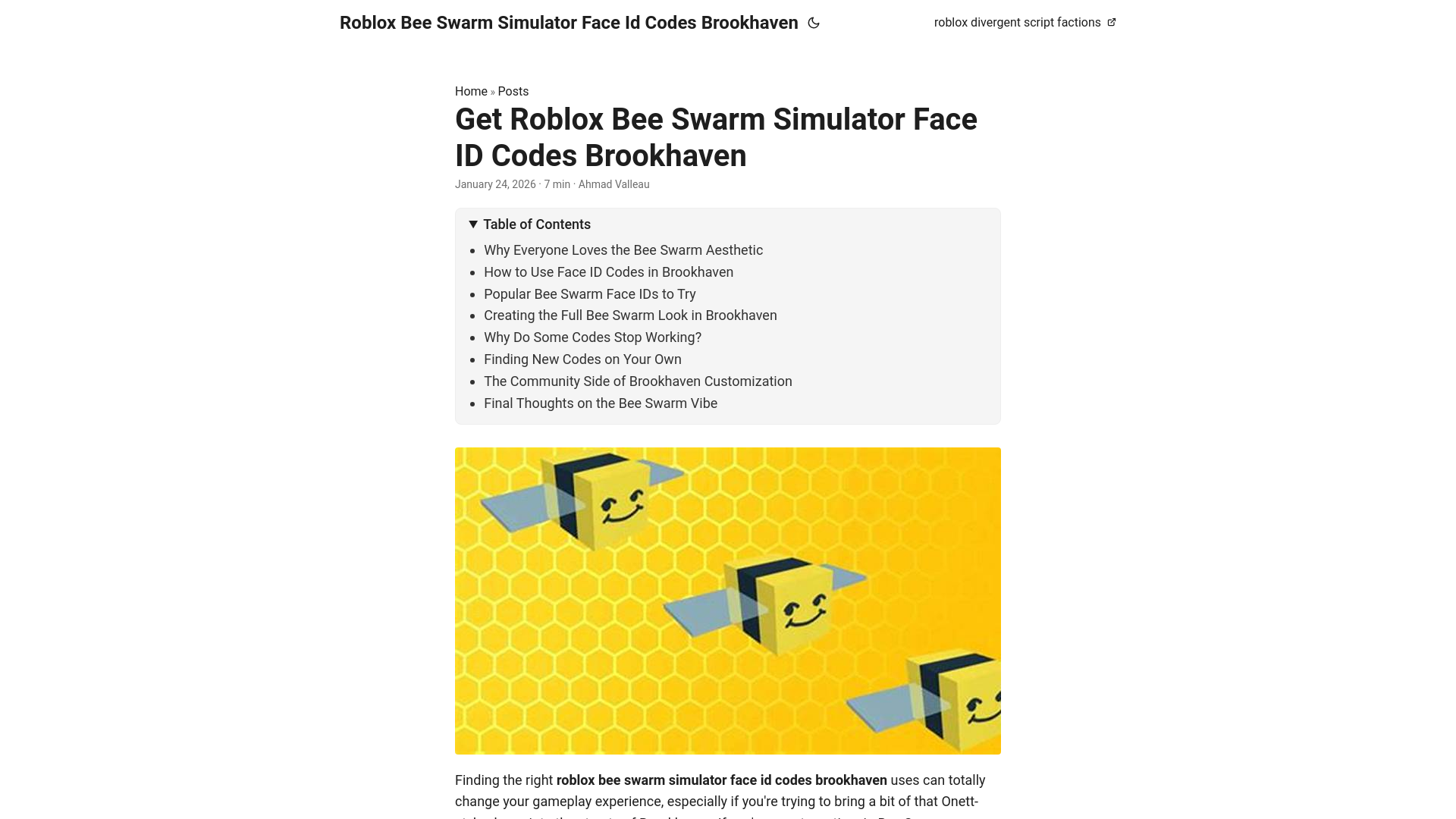 website screenshot of https://roblox-bee-swarm-simulator-face-id-codes-brookhaven.pages.dev/