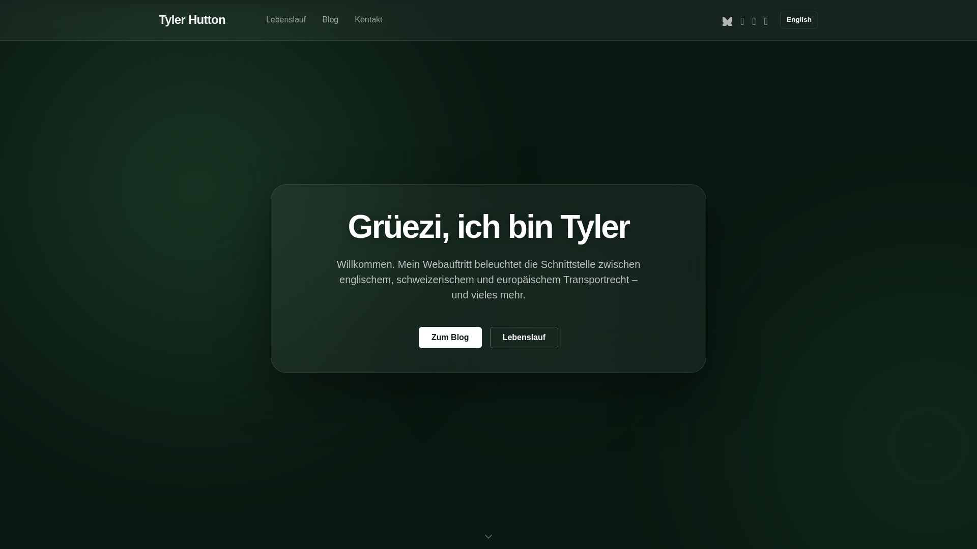 website screenshot of https://tylerhutton.at