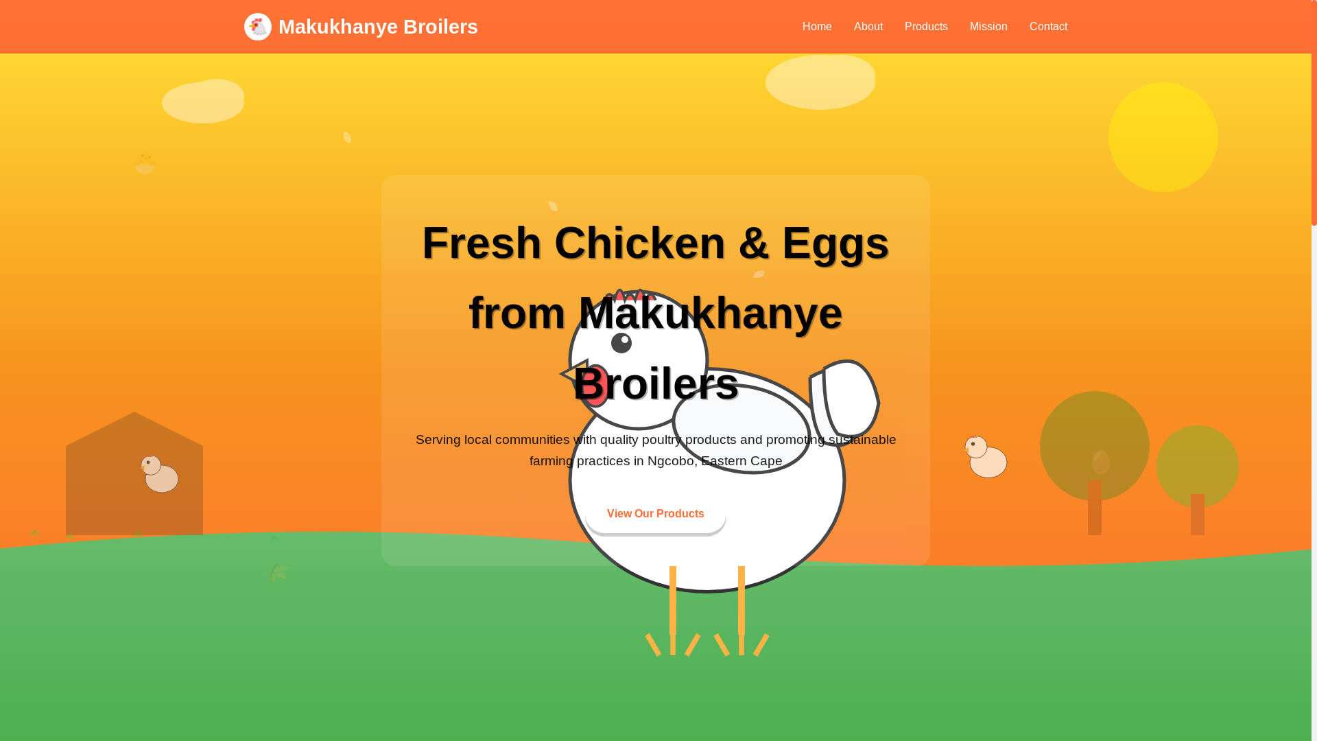 website screenshot of https://makukhanyebroilers.co.za/