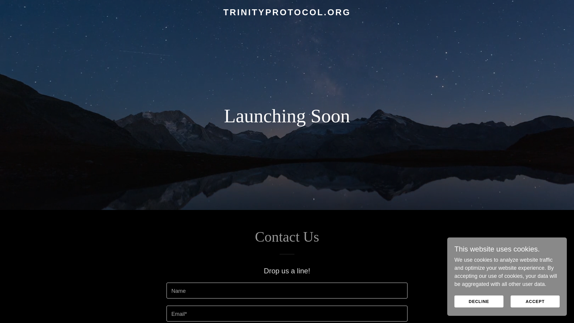 website screenshot of https://trinityprotocol.org/