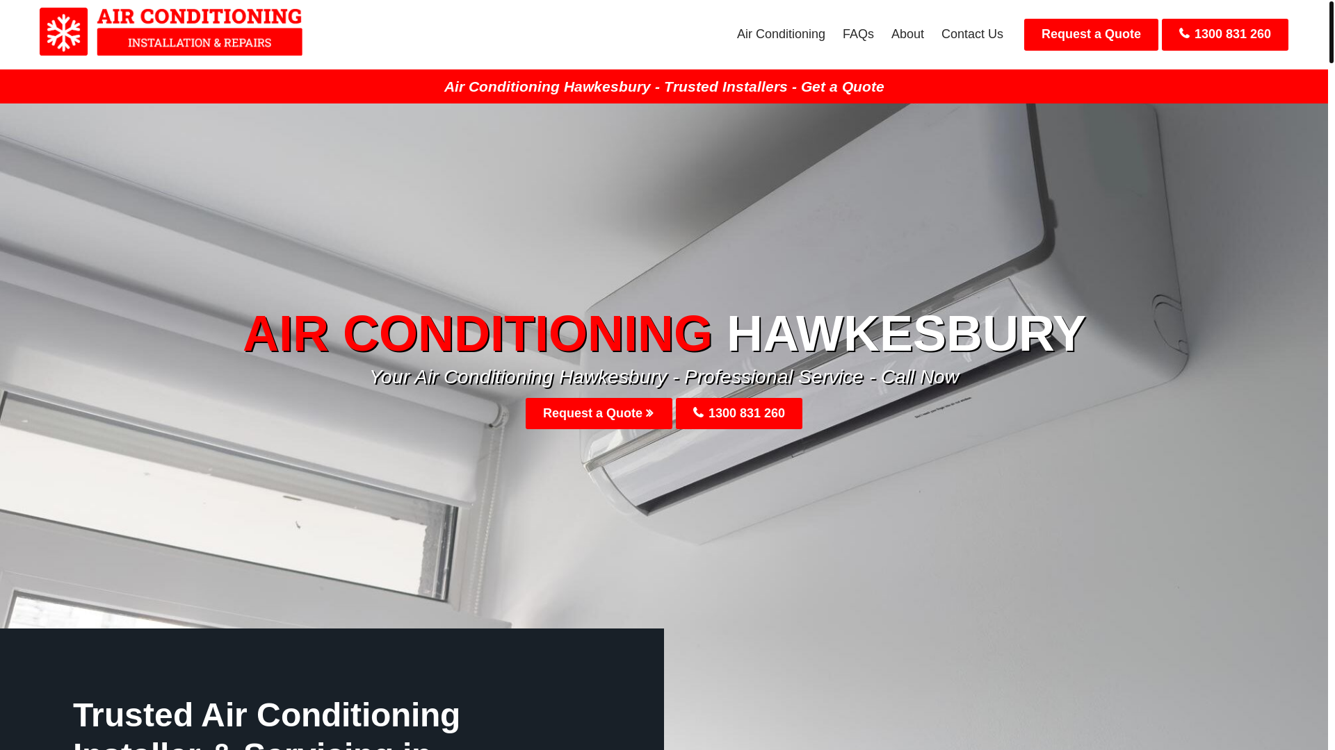 website screenshot of https://hawkesburyairconditioning-com-au.pages.dev/