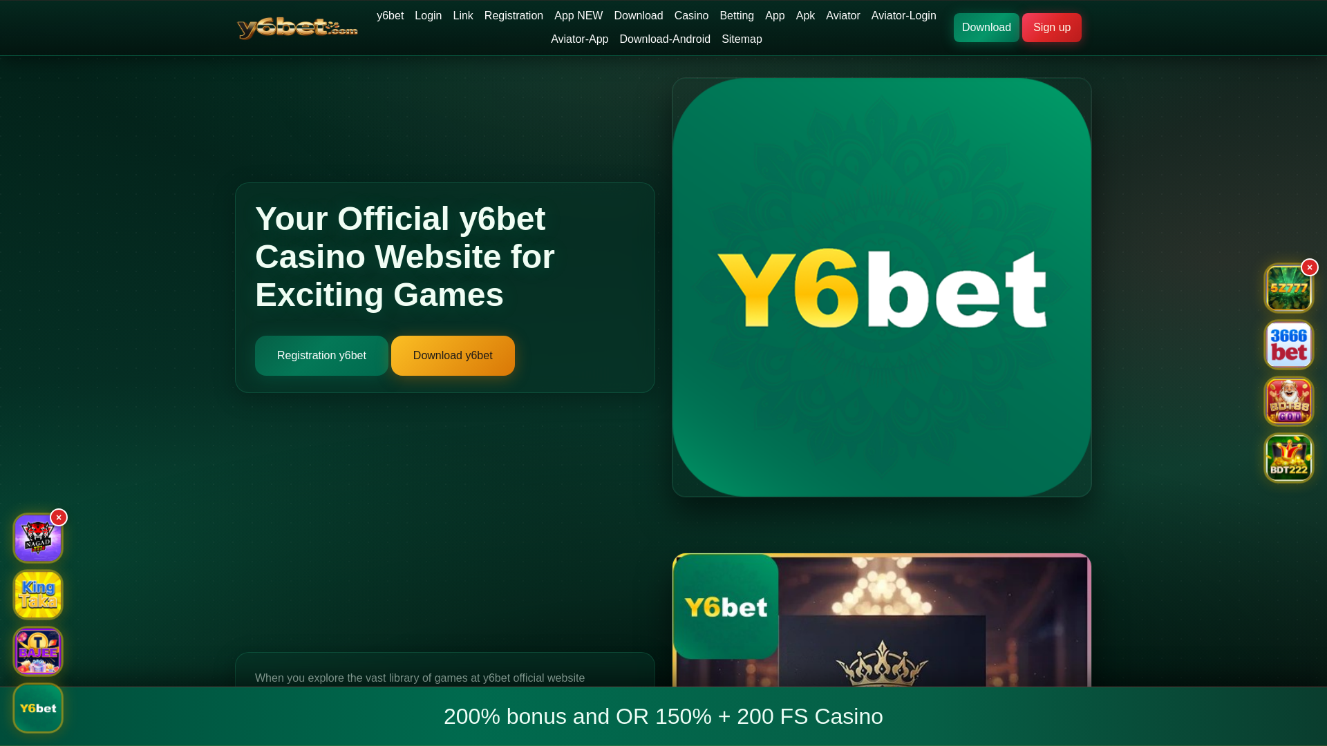 website screenshot of https://y6betshunno.com/