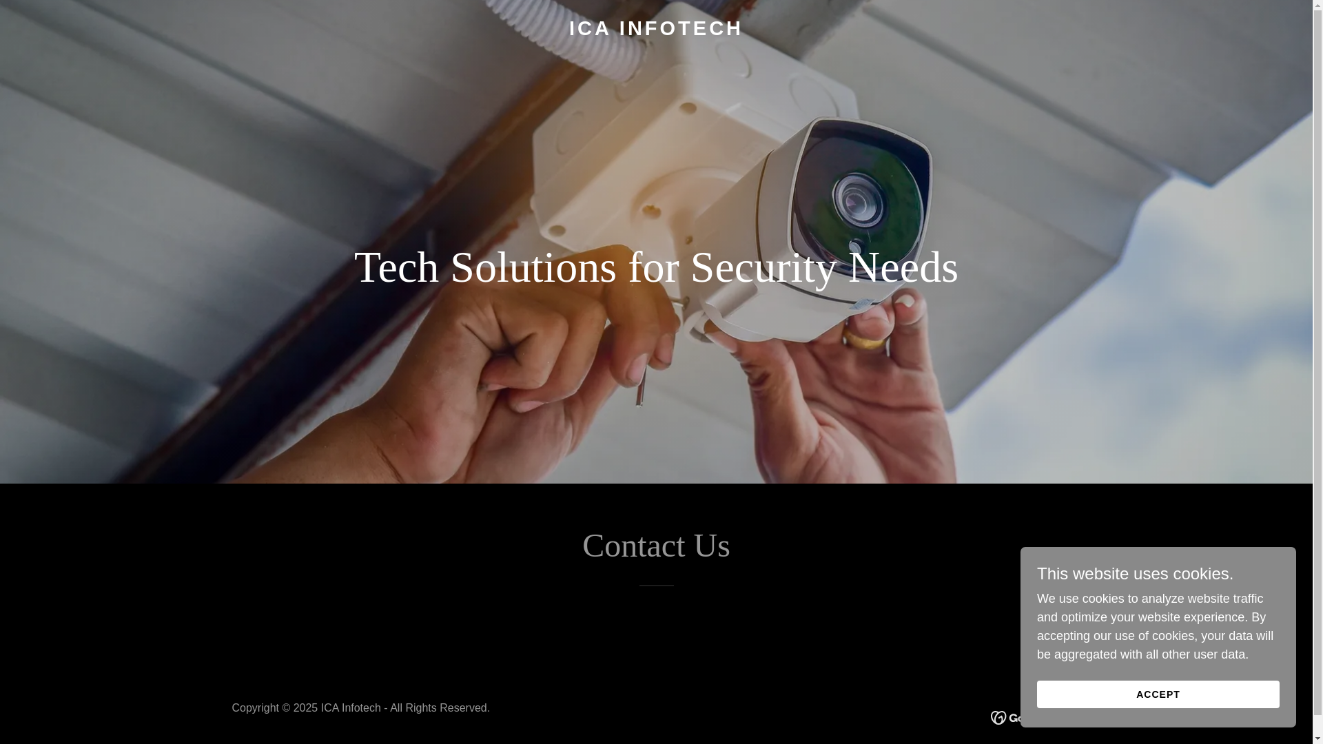 website screenshot of https://icainfotech.in/